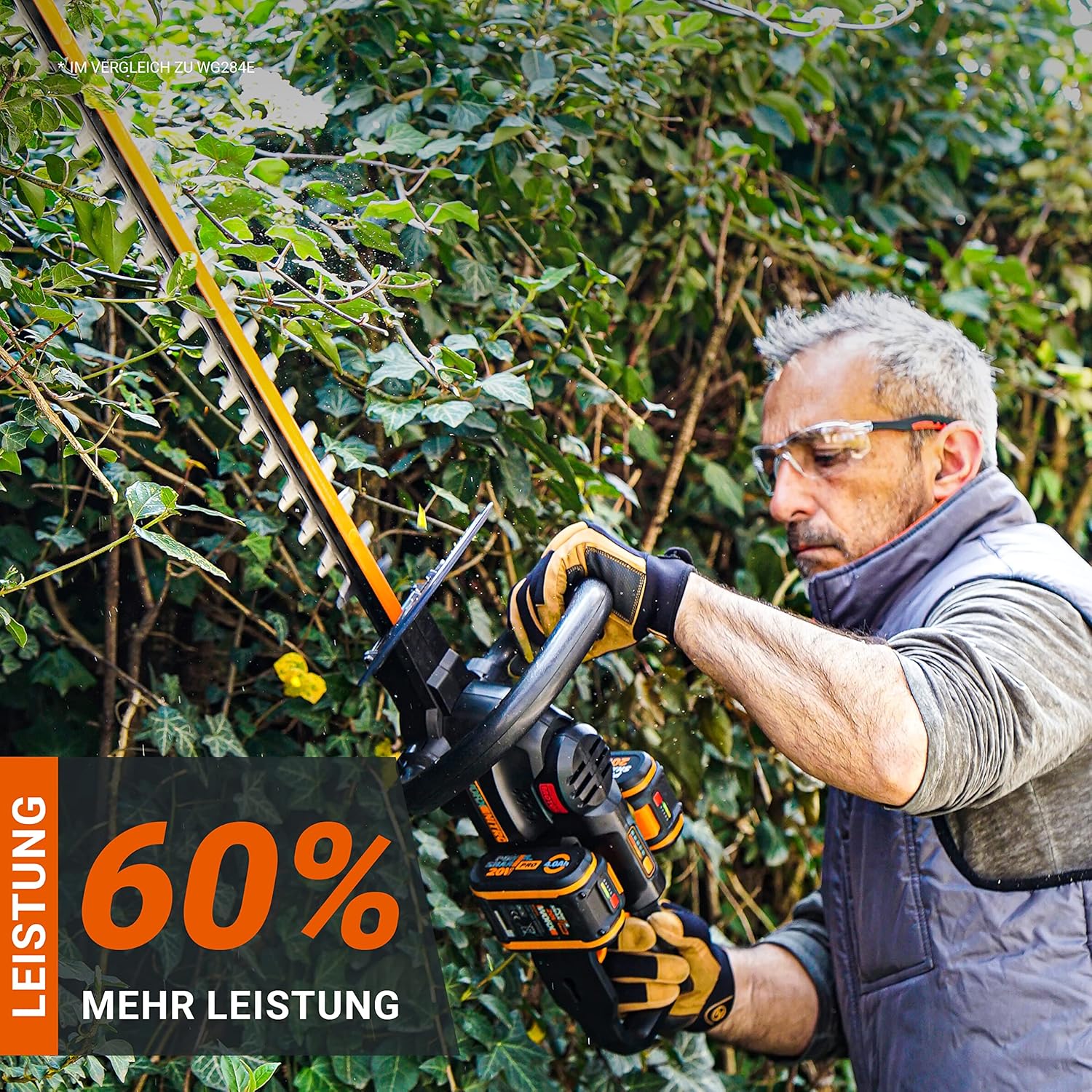 Thumbnail 1 de WORX WG286E.9 Nitro Profi Akku-Heckenschere 40V – präziser Schnitt bis 27 mm