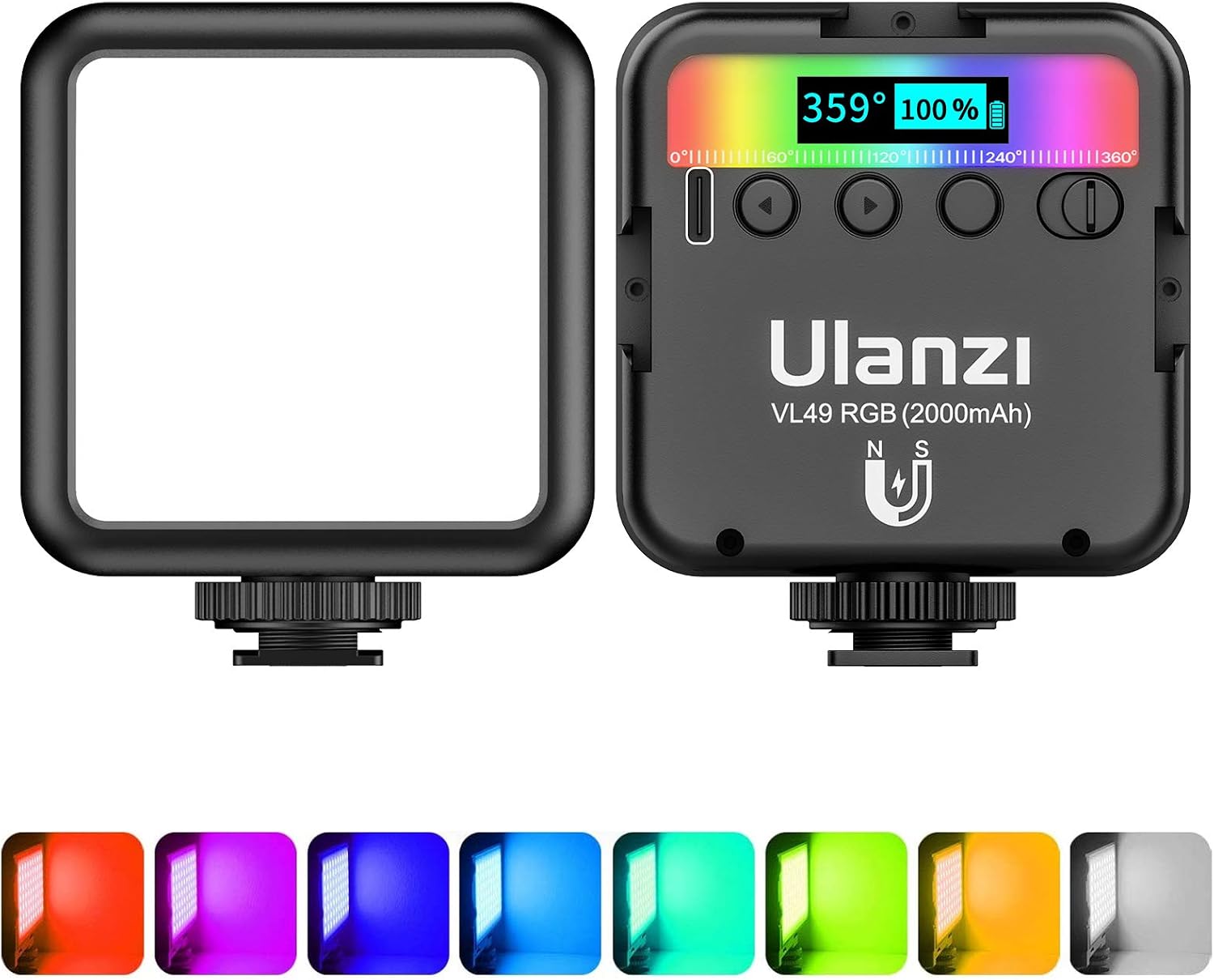 Detalle de ULANZI VL49 RGB LED Video Light 2000mAh
