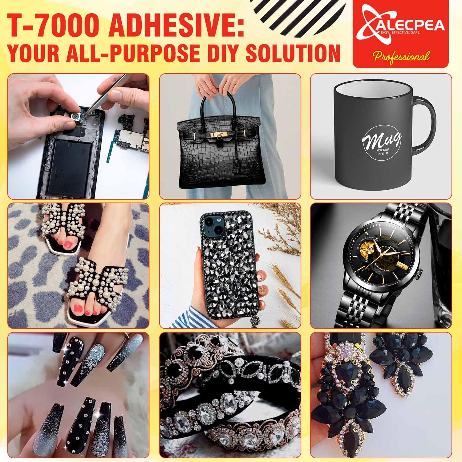 Thumbnail 4 de ALECPEA Upgrade T-7000 Black Adhesive Glue – 110ml for Precision Repairs