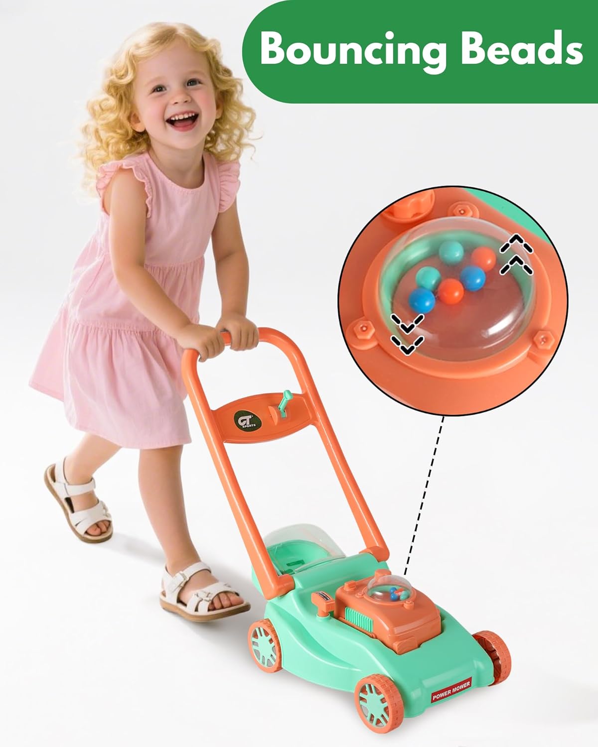 Thumbnail 4 de Kids Lawn Mower Toy with Realistic Grass-Cutting Action (No Batteries) for Ages 3–6