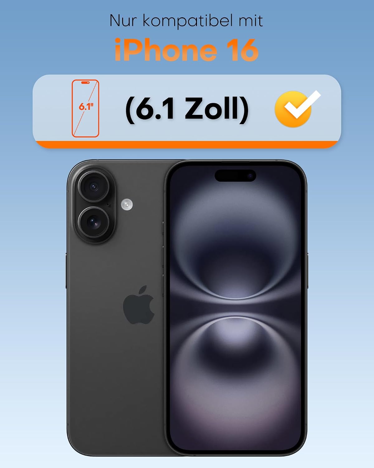 Thumbnail 1 de TOCOL Kameraschutzfolie fürs iPhone 16 6,1 Zoll