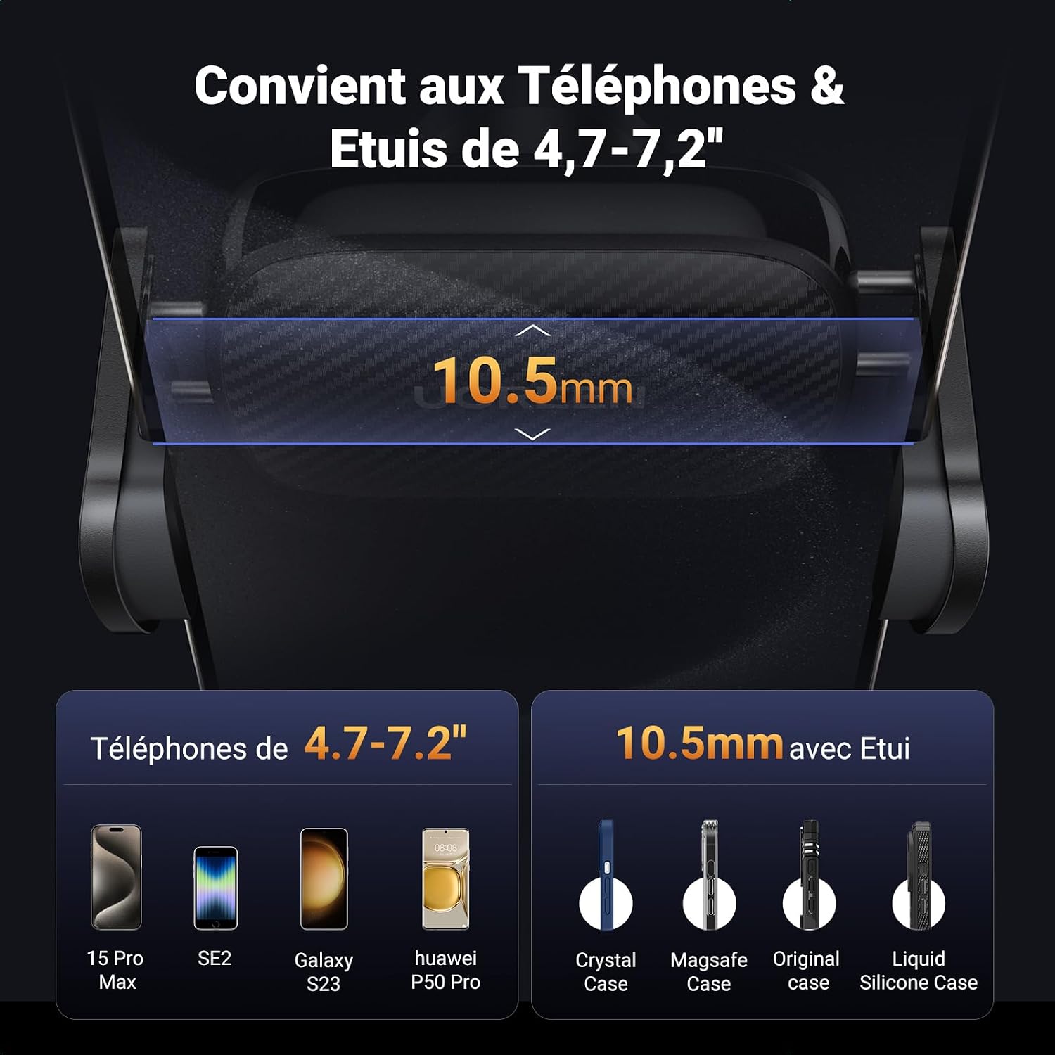 Thumbnail 5 de UGREEN Support Téléphone Voiture Rotation 360 Degrés