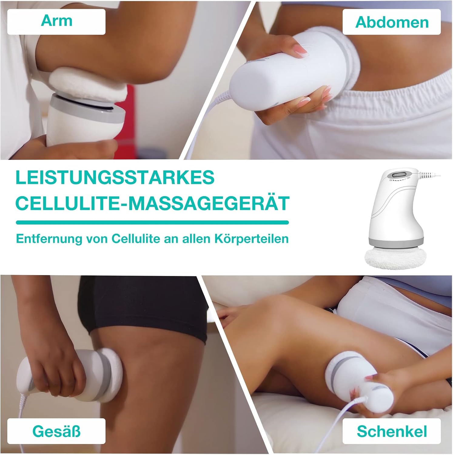 Thumbnail 6 de Cellulite Massagegerät Elektrisch – 6 wiederverwendbare Pads, Haut straffen & glätten
