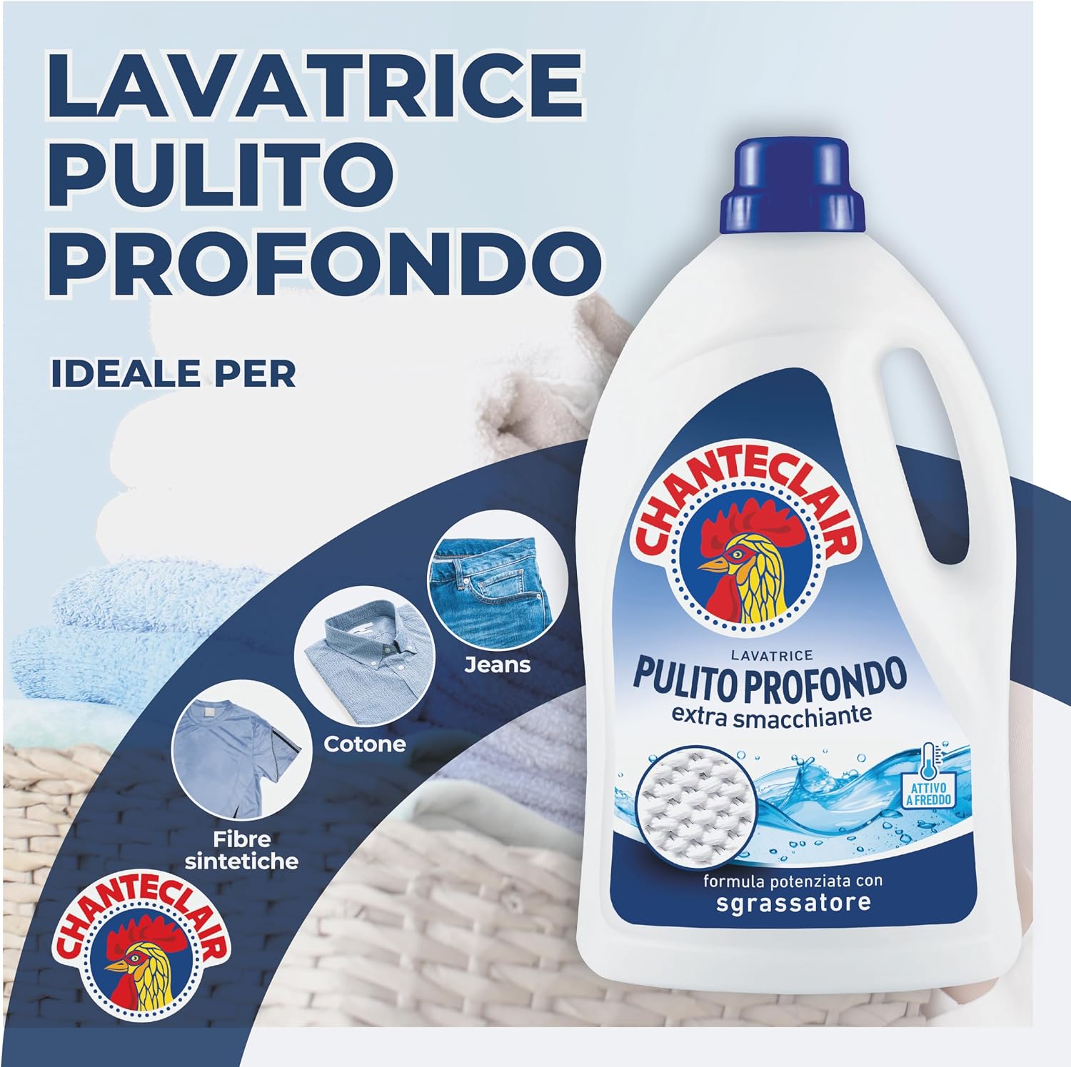 Thumbnail 2 de Chanteclair Detersivo Lavatrice Pulito Profondo 3x1575ml – efficacia su tessuti e freschezza duratura