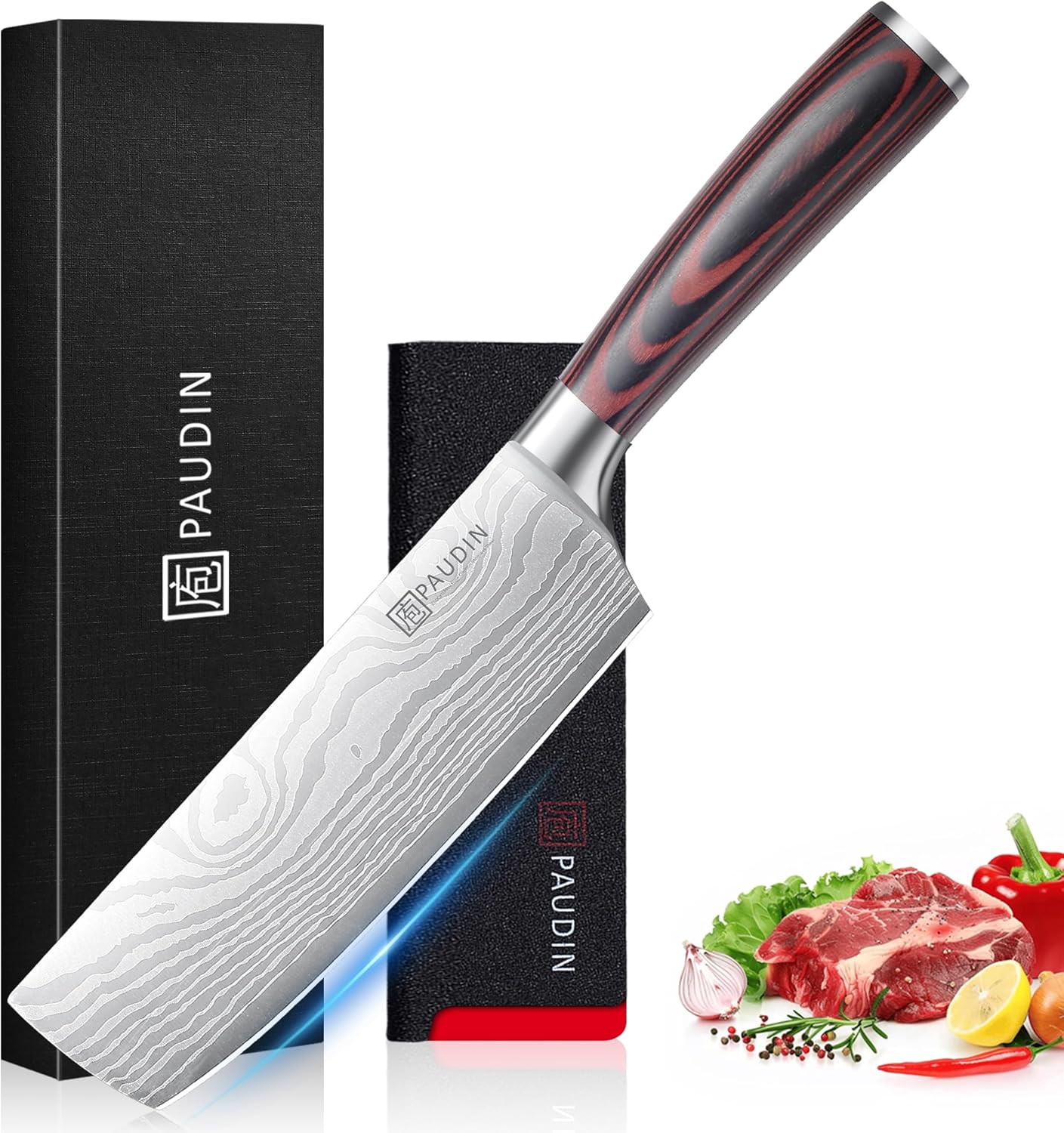 Thumbnail 6 de PAUDIN Hackmesser mit 17-cm-Klinge – nariki/Kochmesser für Hacken, Zerteilen & Gemüse