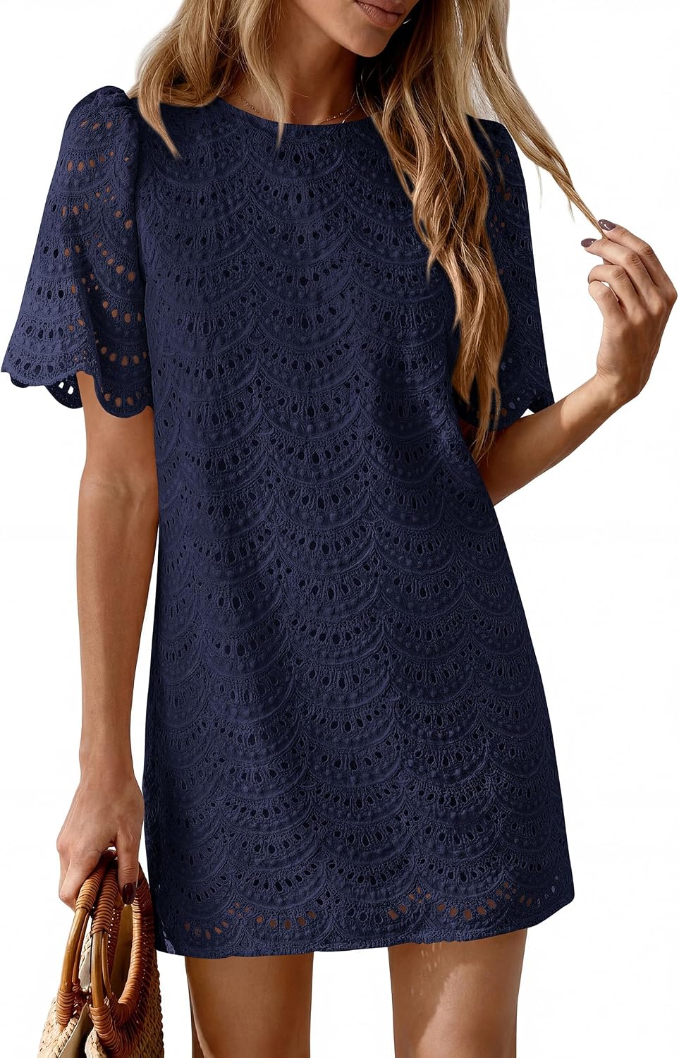 Thumbnail 4 de PrettyGarden Women's 2026 Summer Casual Short Dresses — Embroidered Lace Boho Mini Dress