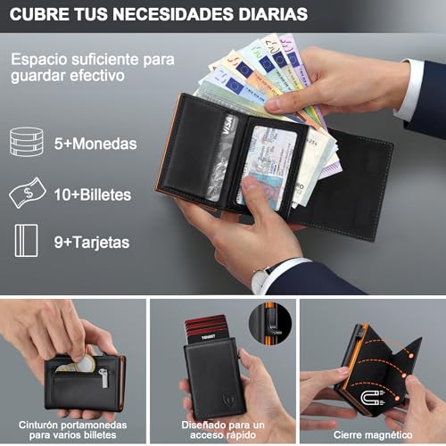 Detalle 2 de TENBST Cartera de Hombre: guía de compra y uso real