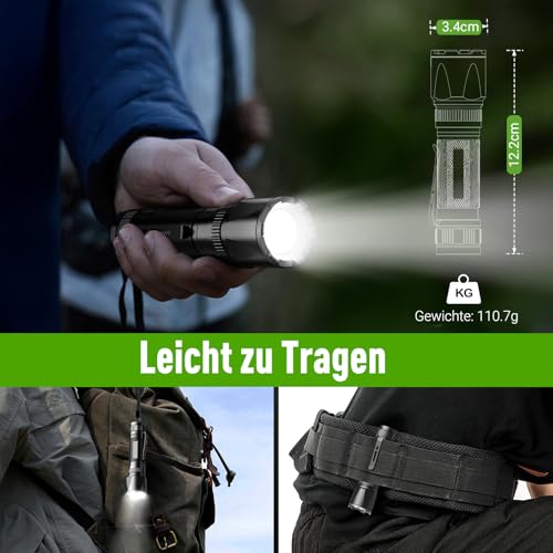 Detalle de GEARLITE Lampe Torche Rechargeable 2 Pièces: Puissance et Précision au Poing