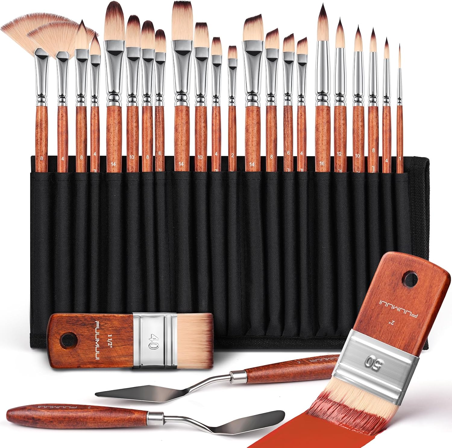 Detalle de Fuumuui 26pcs Paint Brushes Set