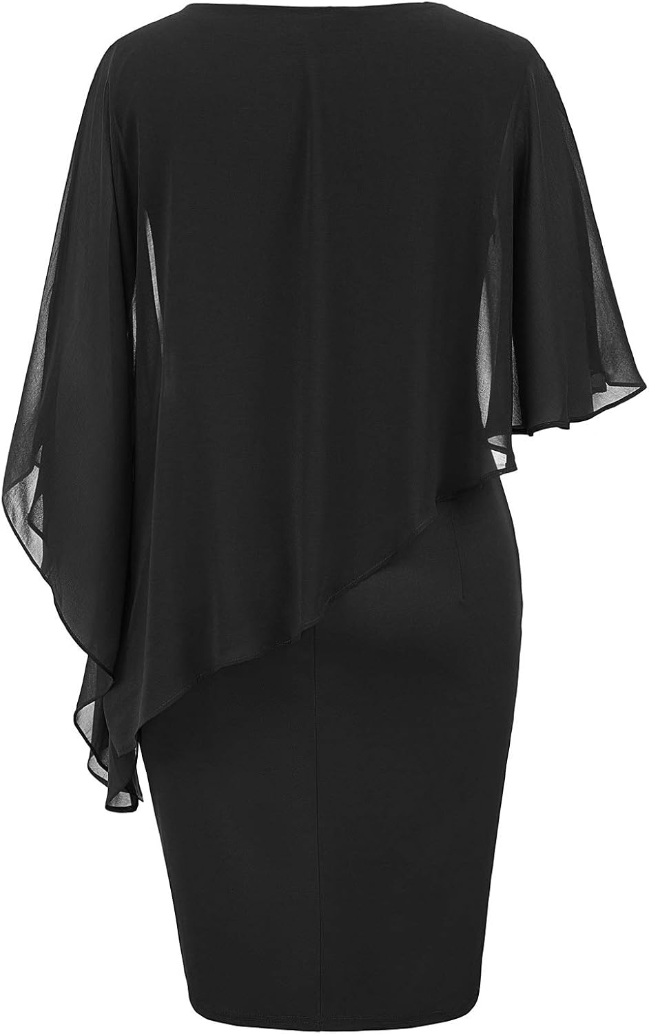 Detalle de Chiffon Cocktailkleid mit Cape US 12, Hanna Nikole