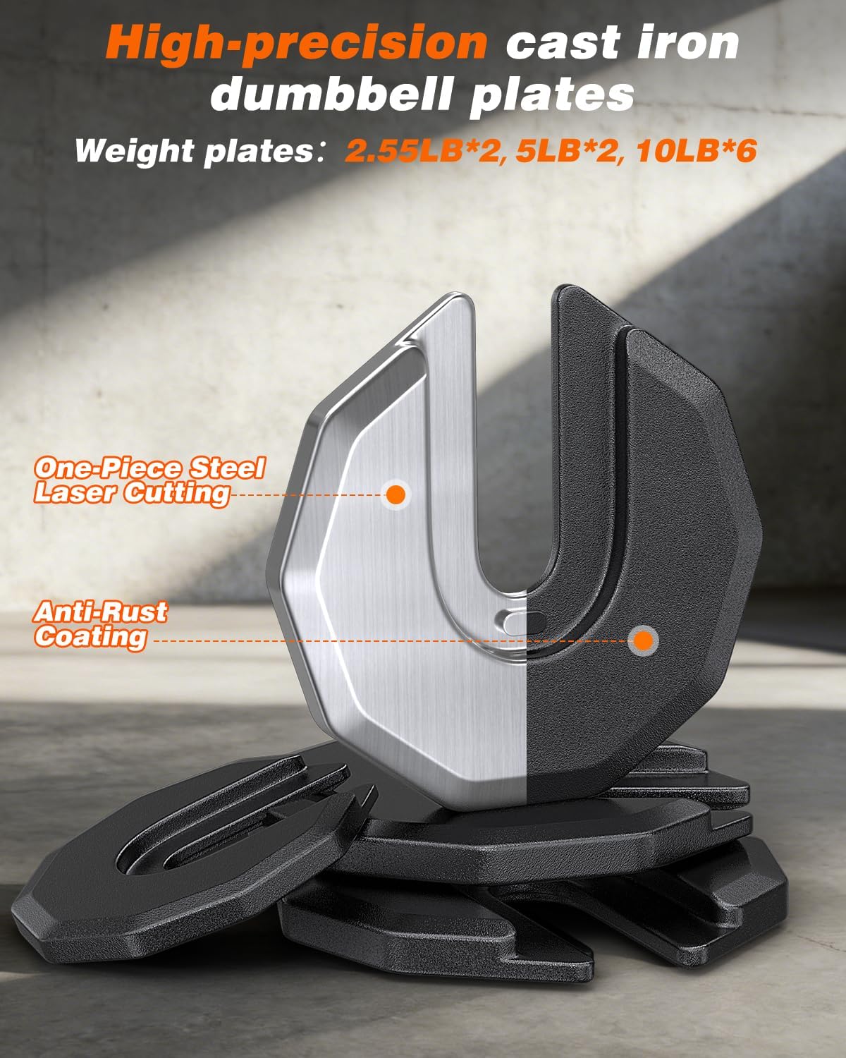 Thumbnail 6 de Rendpas Adjustable Dumbbell Set, 5–80 lb Range, Dial Adjustment and Storage Tray