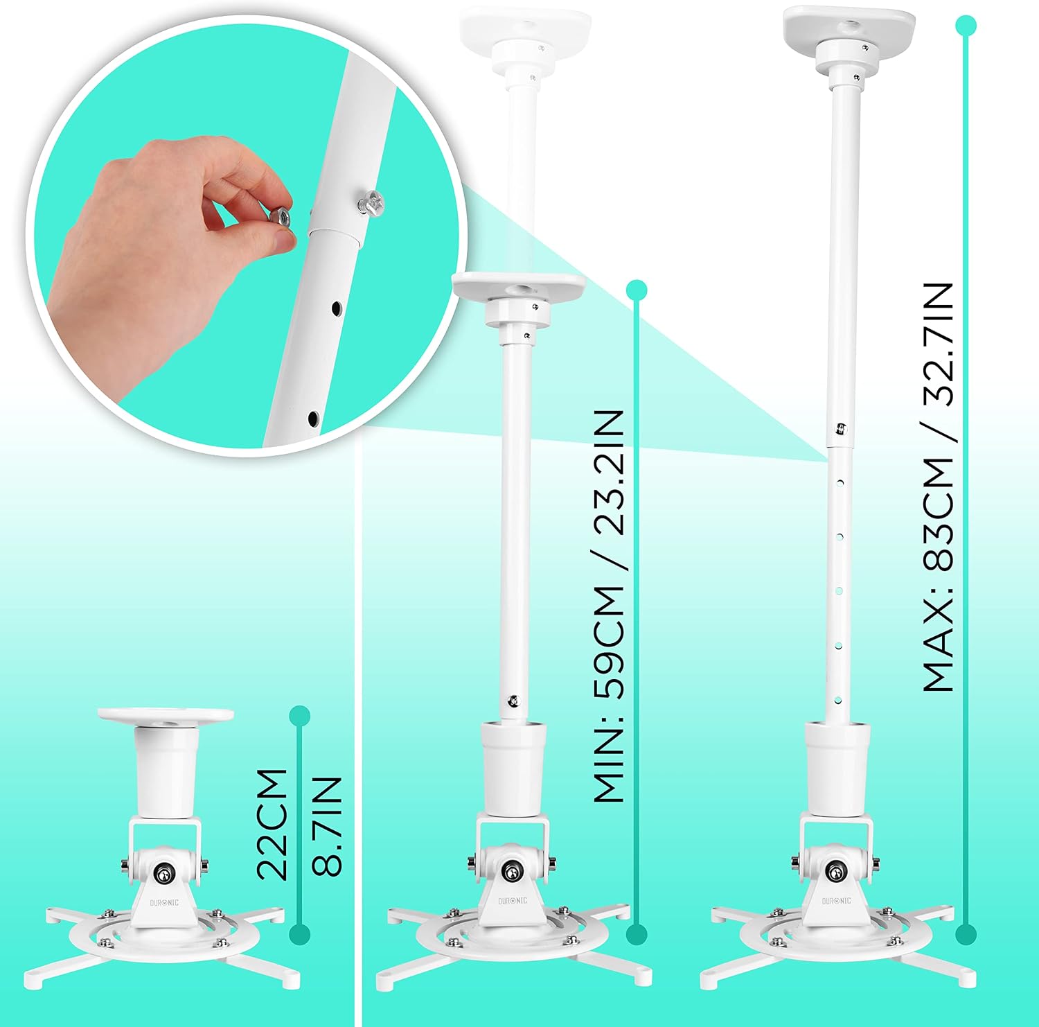 Thumbnail 6 de Duronic PB08XL support projecteur 10 kg