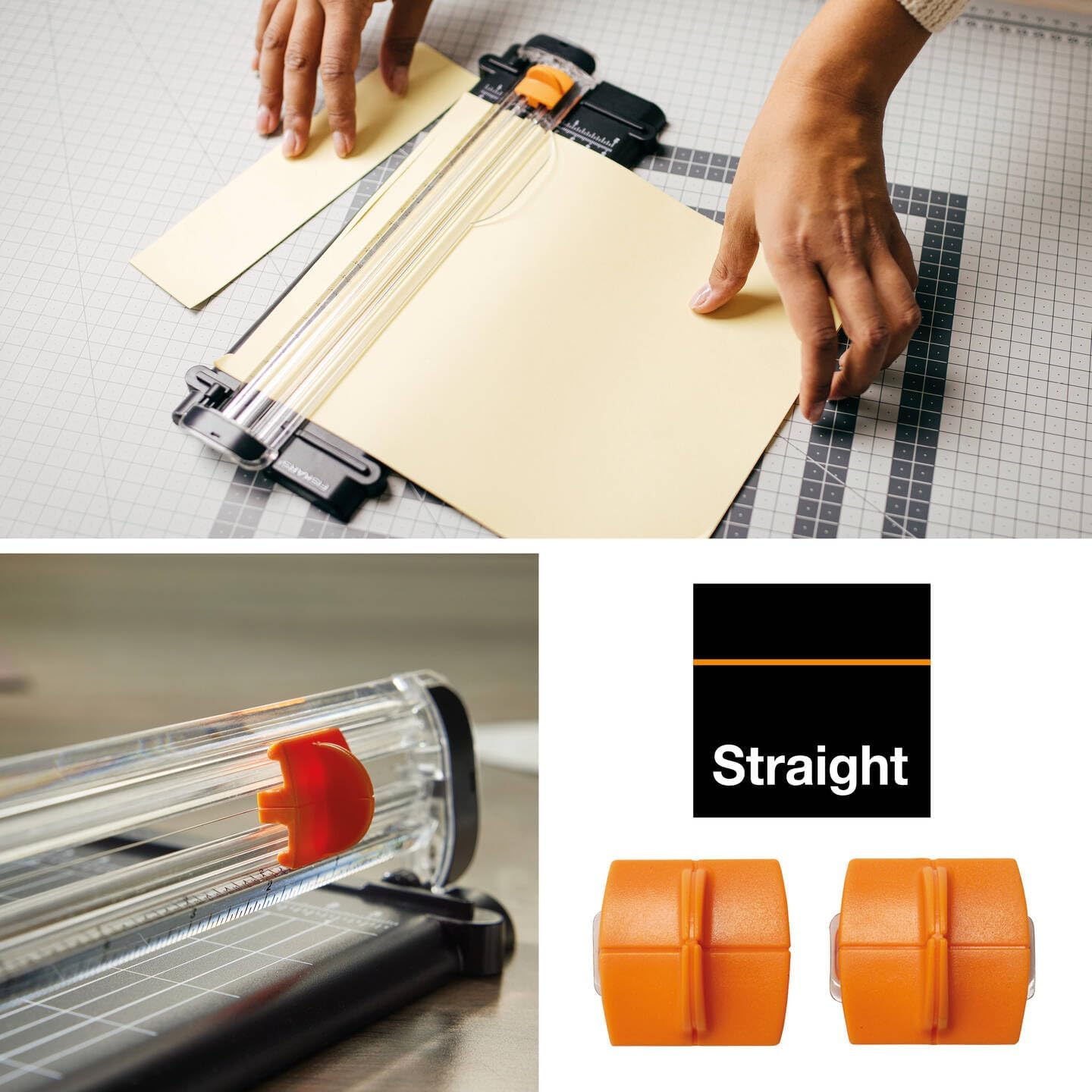 Detalle 2 de Fiskars Lames TripleTrack Titanium originales – 2 lames pour massicots, Orange