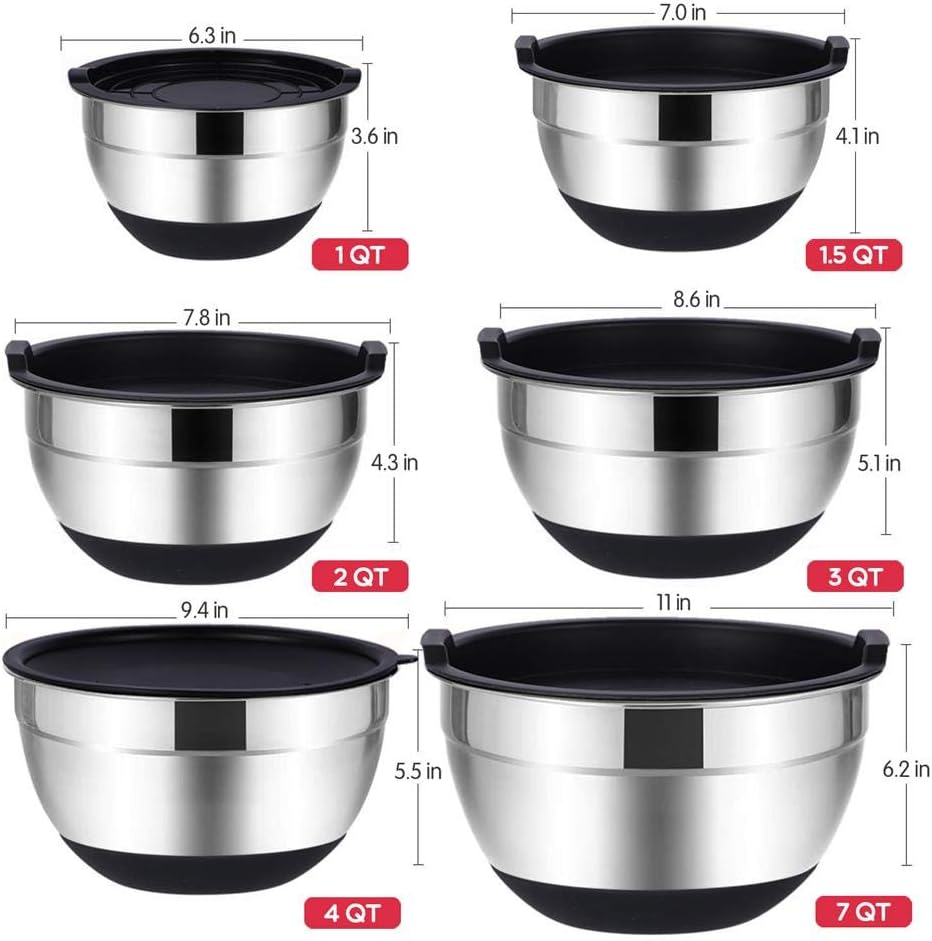 Thumbnail 4 de Rottay Mixing Bowls Set 20PCS, 1QT Bowls 🥣