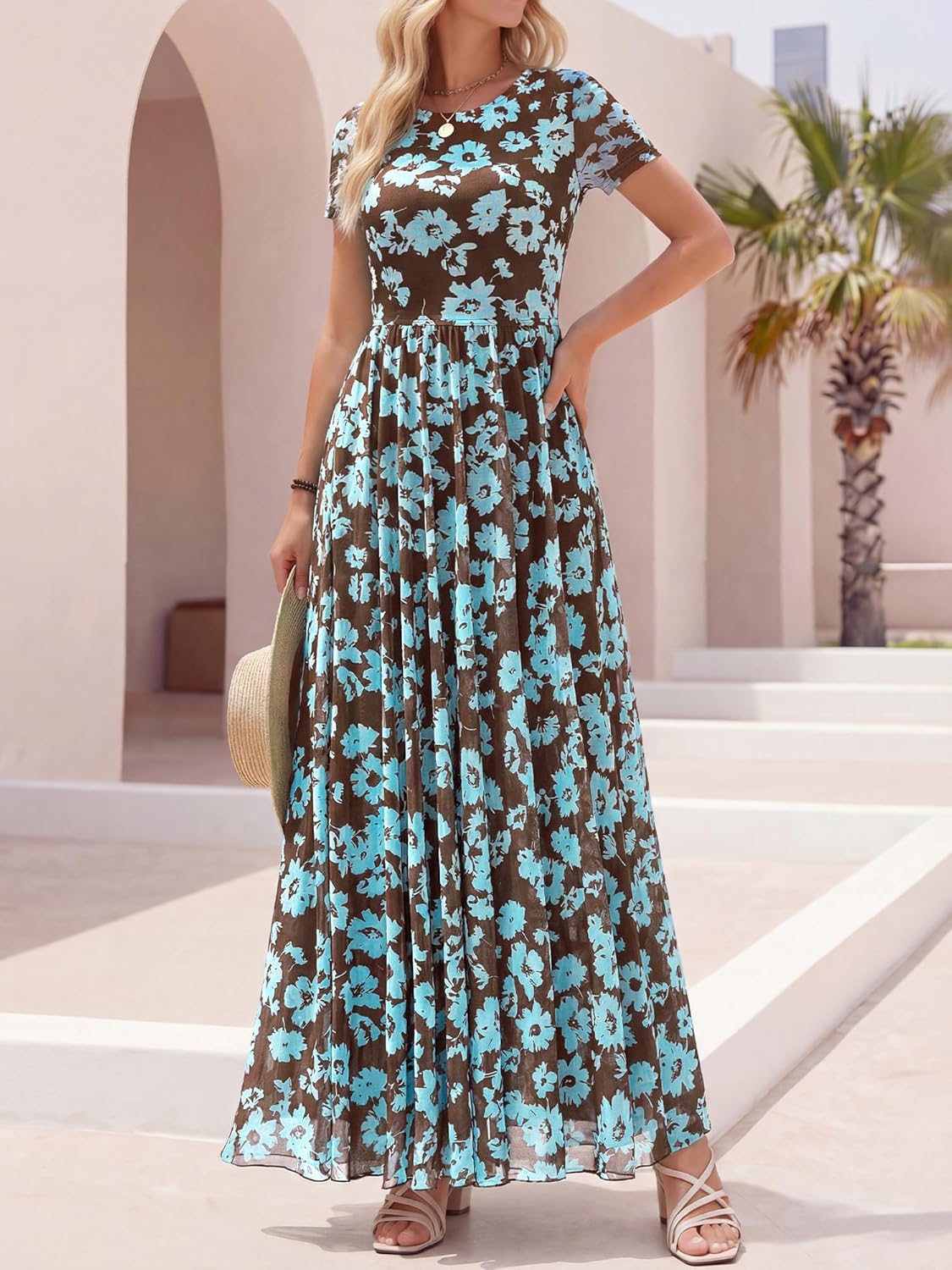 Thumbnail 6 de BTFBM Summer Dresses for Women 2026 Floral Maxi – Formal to Casual, Perfect for Weddings and Vacations
