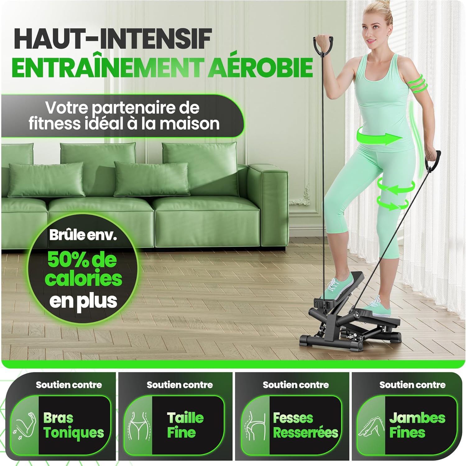 Thumbnail 2 de Mini stepper Fitness 100 kg