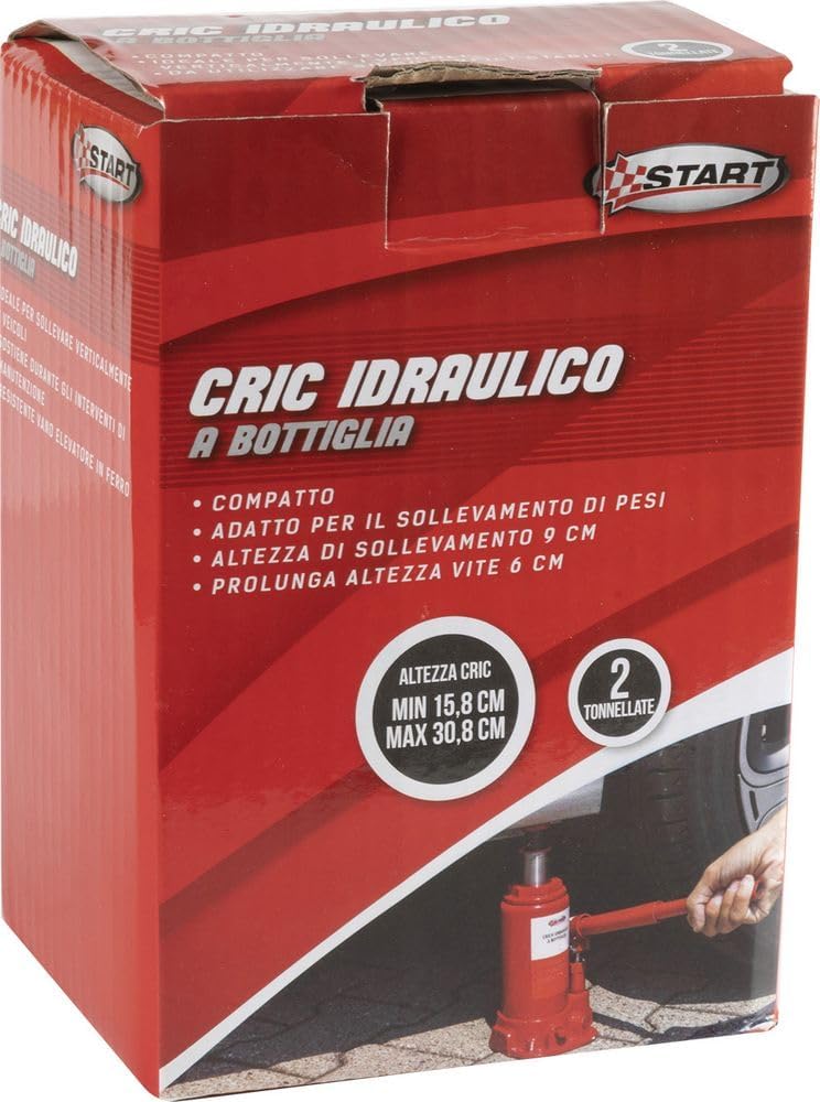 Thumbnail 2 de START cric idraulico a bottiglia 2T con altezza regolabile, compatto e robusto per auto e veicoli leggeri