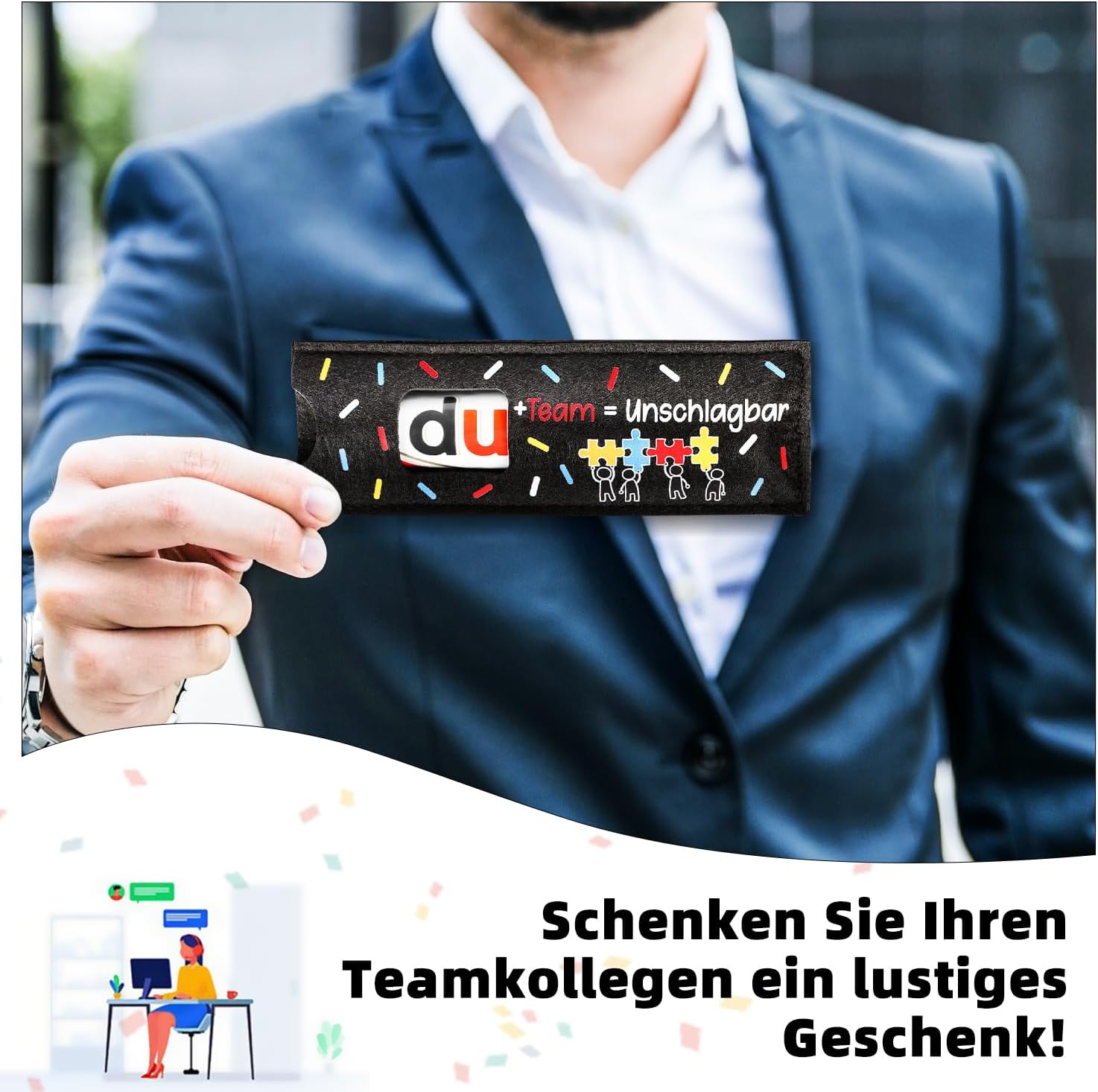 Thumbnail 4 de Giftota 6er-Set Teamgeschenke: Filzhülle für Duplo-Geschenke (Ohne Schokolade)