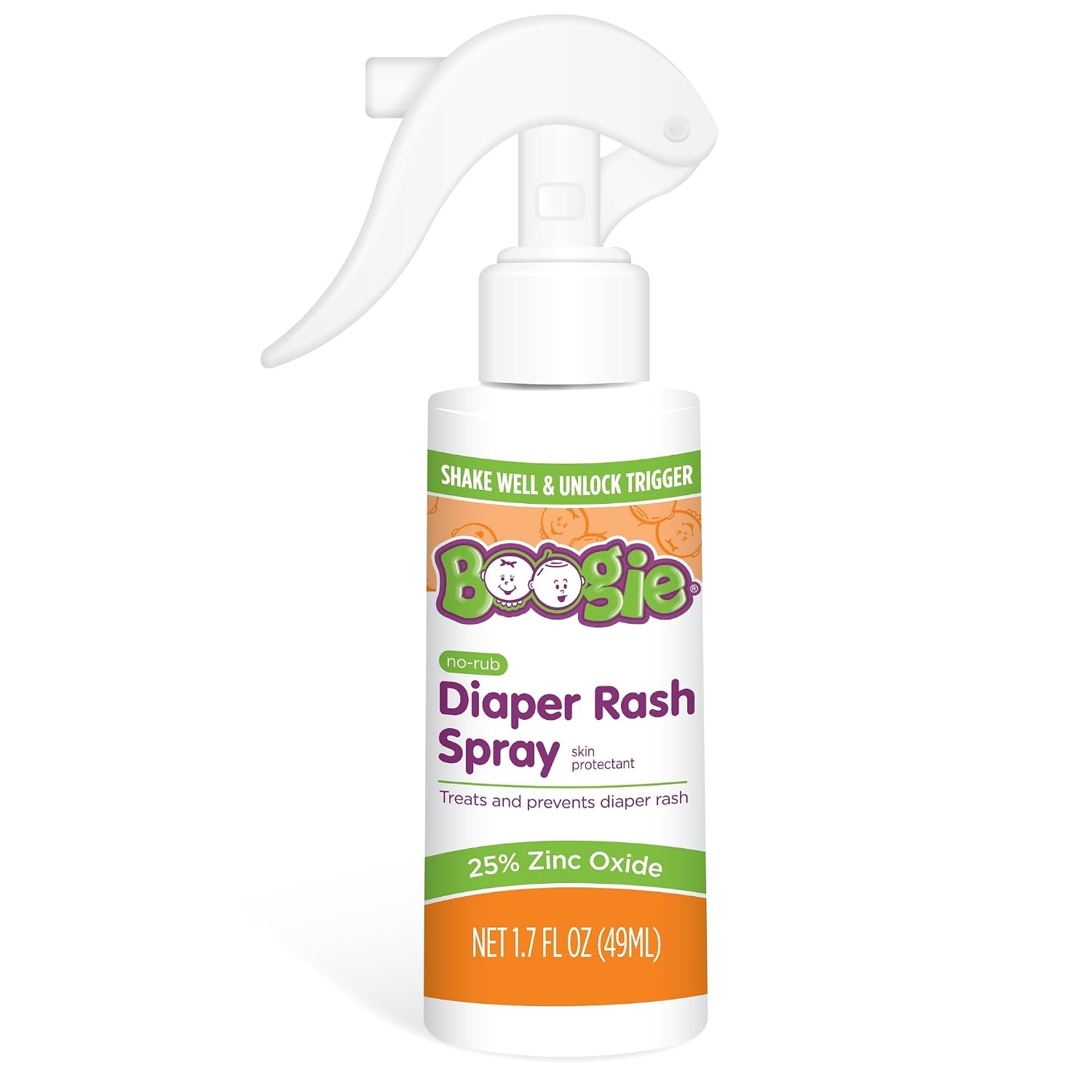 Detalle de Boogie No-Rub Zinc Diaper Rash Cream Spray, 25% Zinc Oxide, 3-Pack