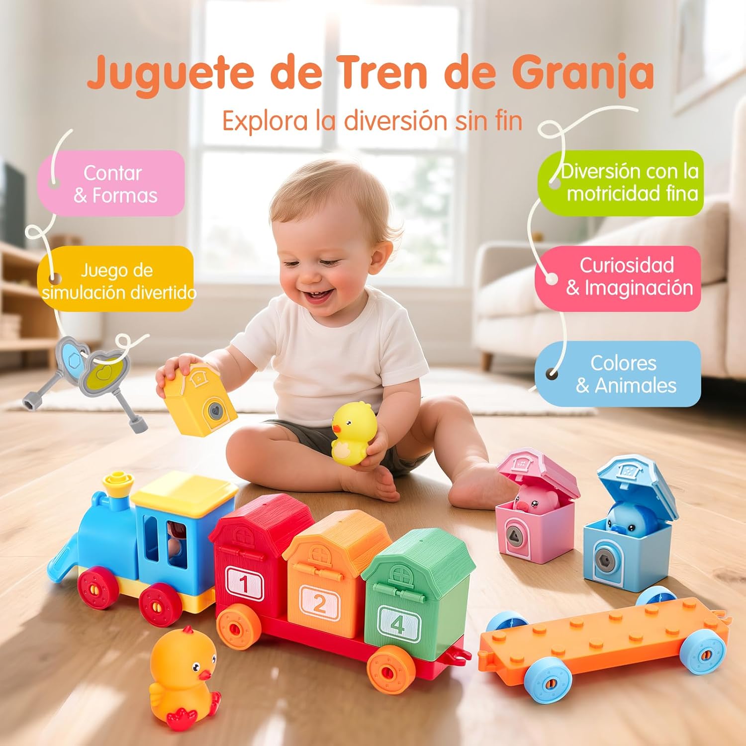 Thumbnail 1 de Hahaland Tren de Juguetes 20 en 1 para Niños 🚆