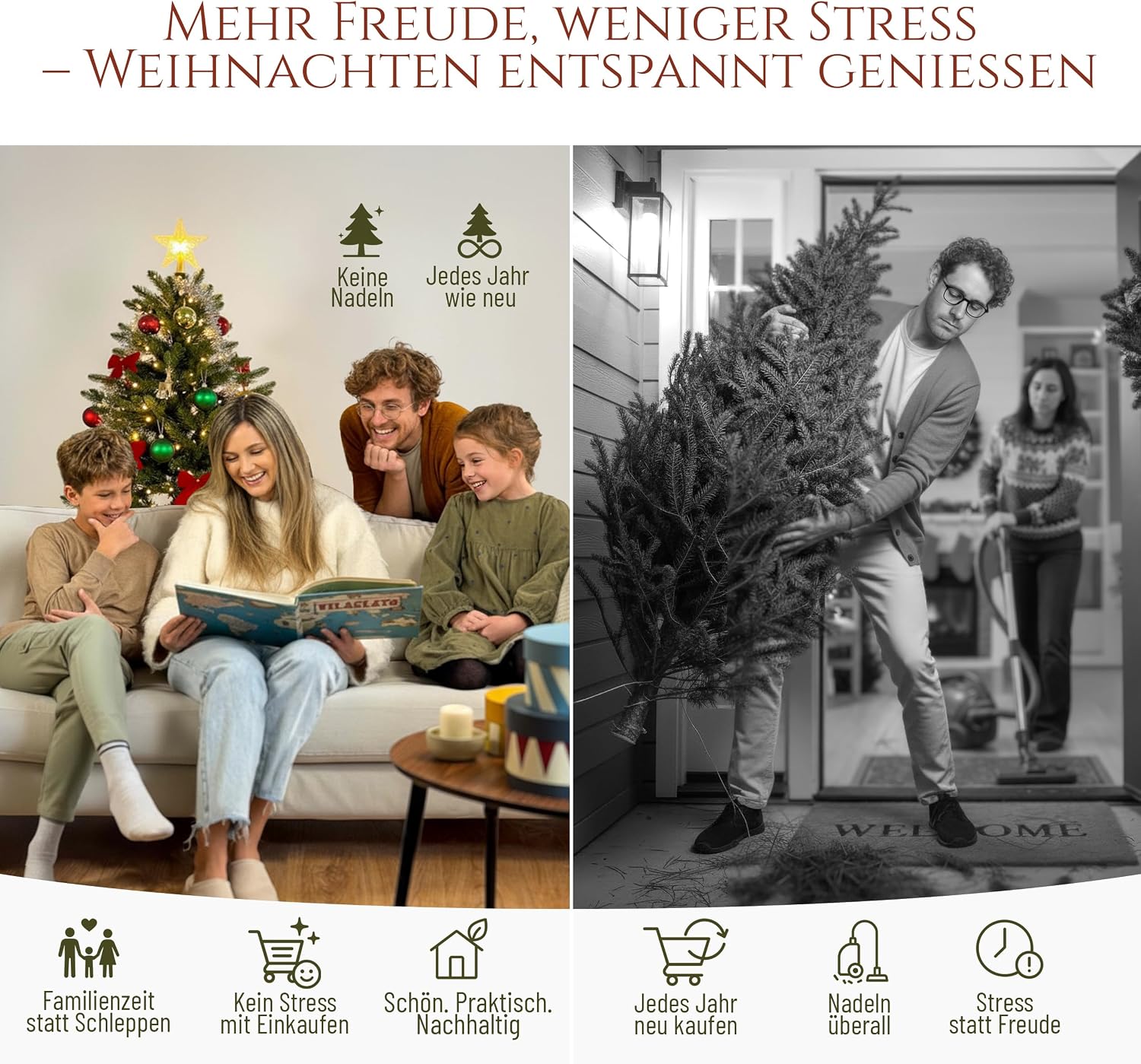 Thumbnail 5 de Pure Living Weihnachtsbaum 180 cm künstlicher Baum 🎄