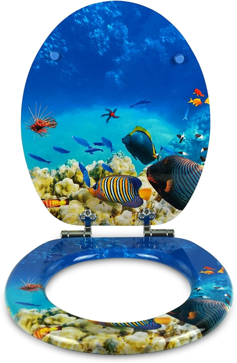 Thumbnail 3 de SANFINO Premium WC-Sitz mit Absenkautomatik „Coral Reef“ – Holzoptik mit Soft-Close & einfacher Montage