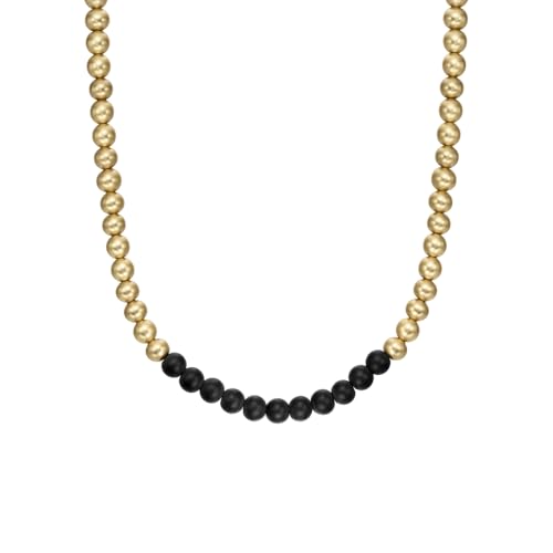 Detalle de Armani Exchange Collar acero inoxidable negro dorado