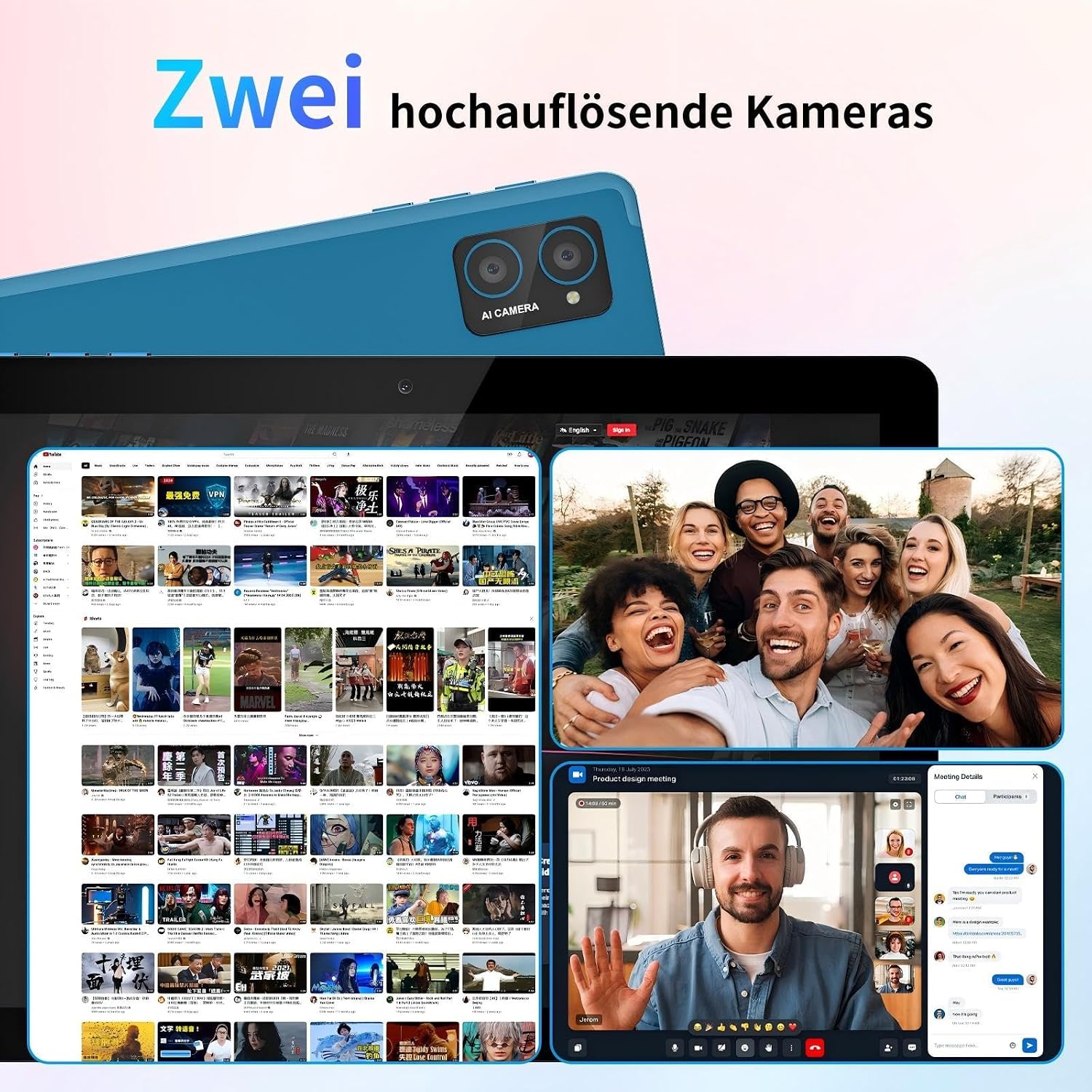 Thumbnail 6 de AWOW Tablet 10 Zoll Android 15: Leistung, Akku und Zubehör im praktischen Paket