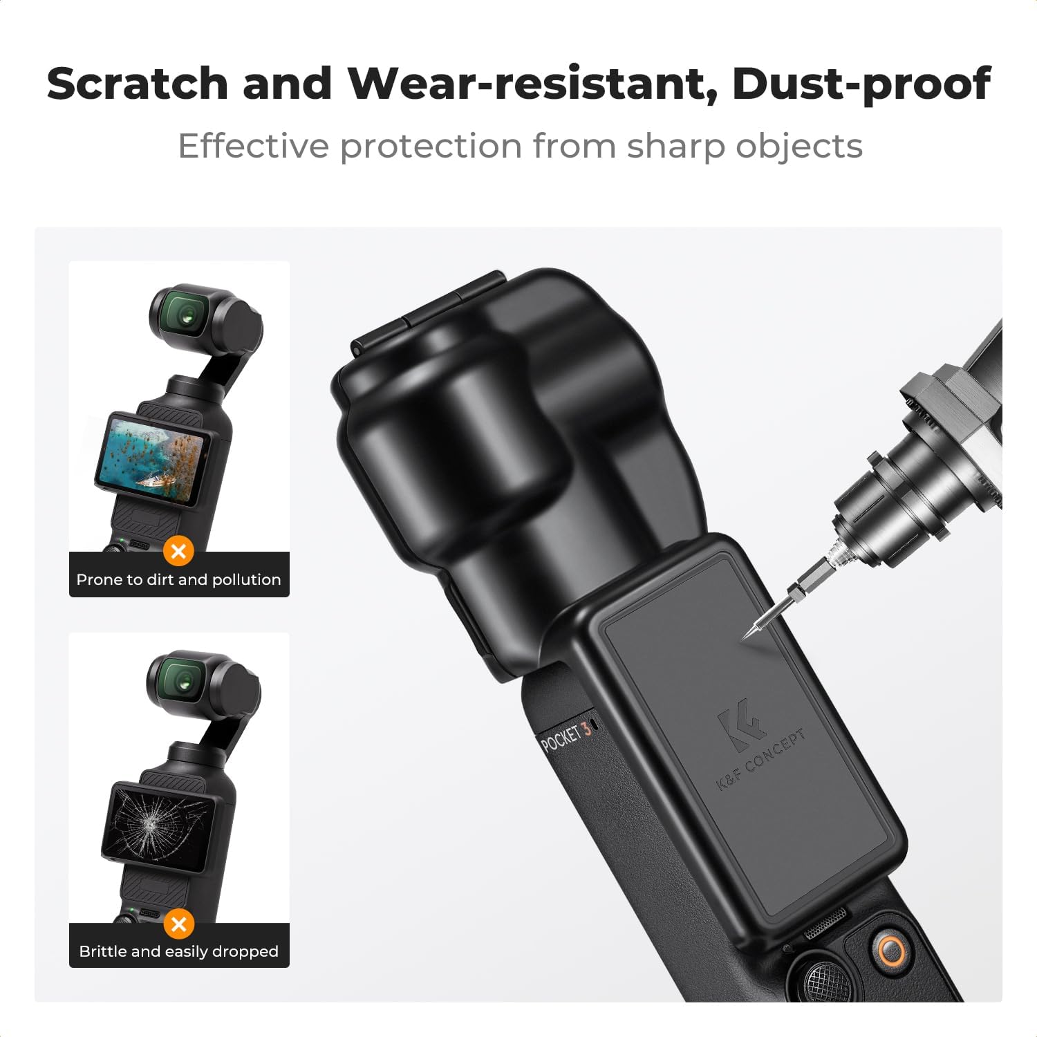 Thumbnail 3 de K&F CONCEPT Schutzhülle für DJI Osmo Pocket 3 – Gimbal-, Objektiv- und Displayschutz aus Kunststoff