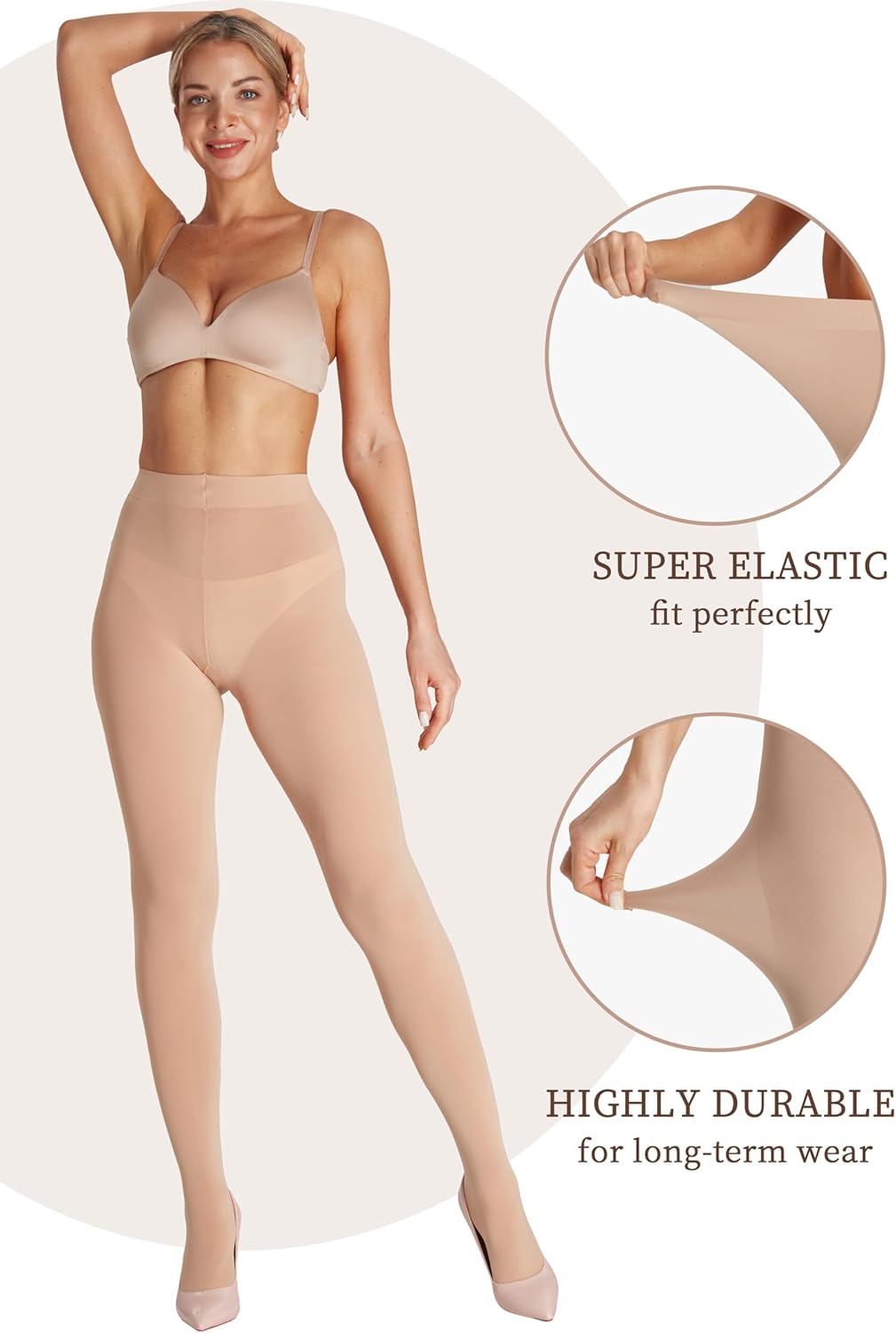 Thumbnail 3 de Seidiva Collant donna colorati 80 denari opachi a vita alta (S–3XL)