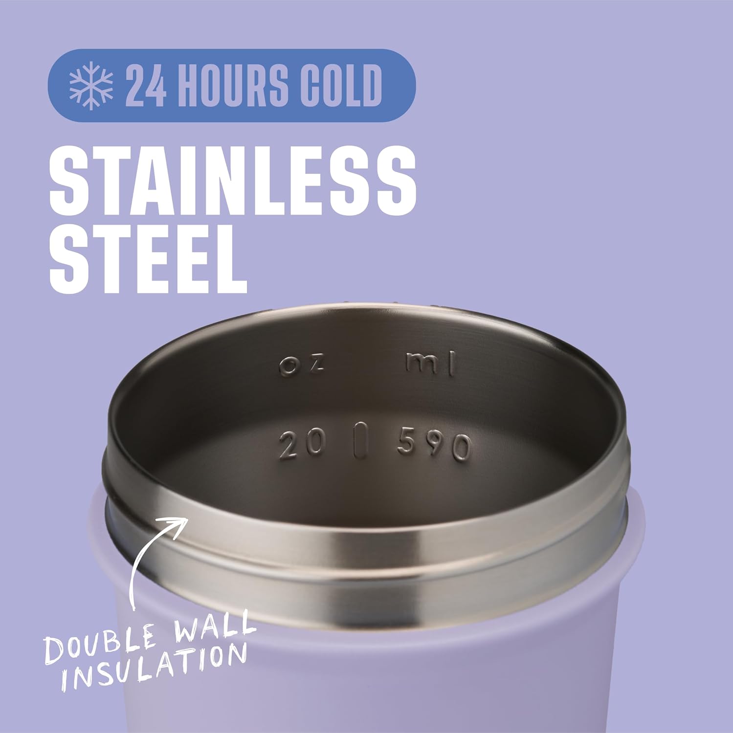 Detalle de Strada Sleek 740ml insulated shaker bottle