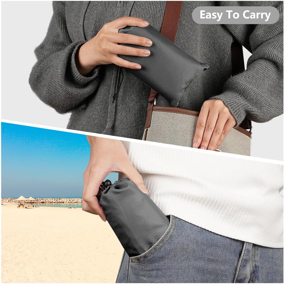 Thumbnail 3 de AYBUY Coperta da Spiaggia e Pic-nic Portatile 210 x 200 cm (opzione 200 x 140 cm) – Antisabbia, con 4 Perni di Fissaggio