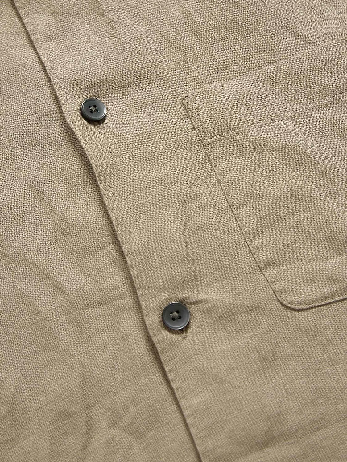 Detalle 1 de Marks & Spencer herenhemd van puur linnen met korte mouwen en normale pasvorm