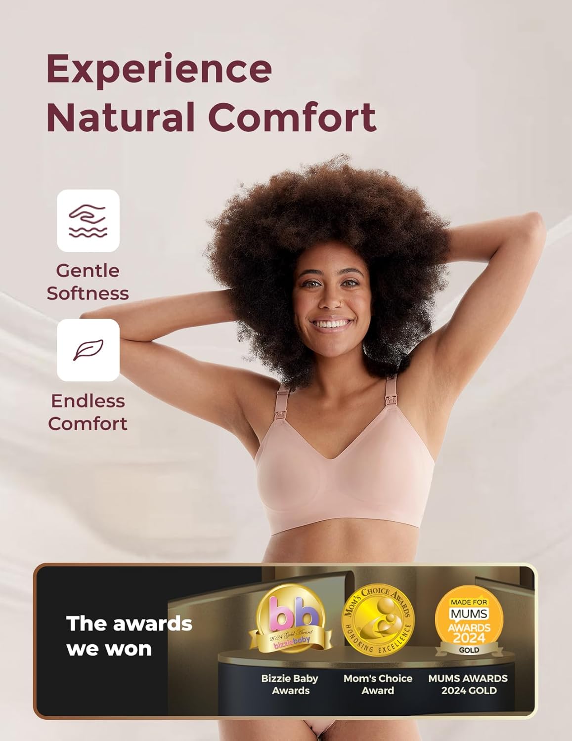 Detalle de momcozy YN21 seamless nursing bra