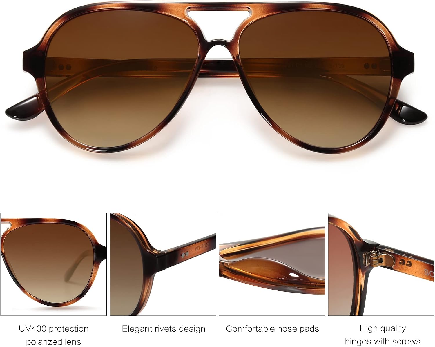 Detalle 2 de SOJOS Polarized Aviator Sunglasses SJ2201