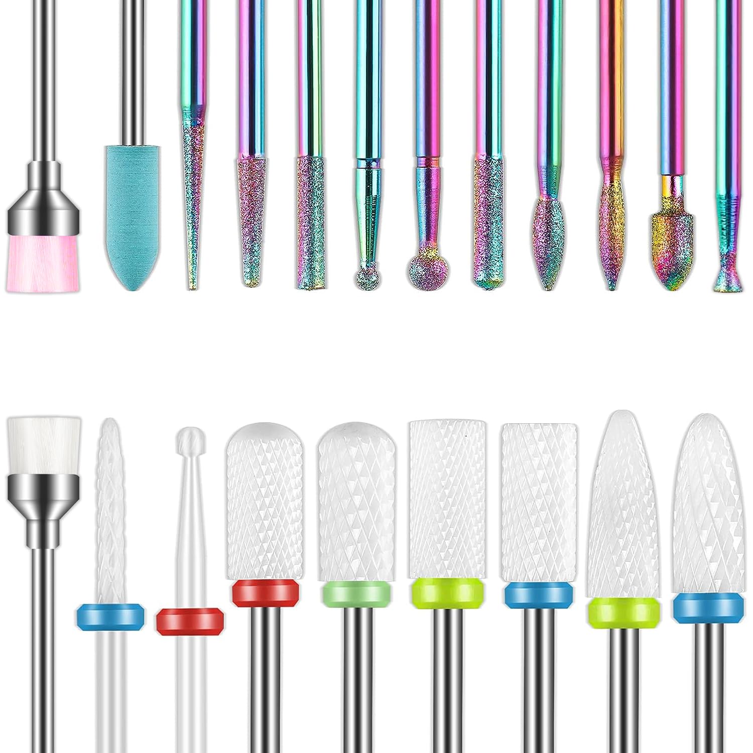 Detalle de Depvko 21pcs Nail Drill Bits Set, 3/32" manicure