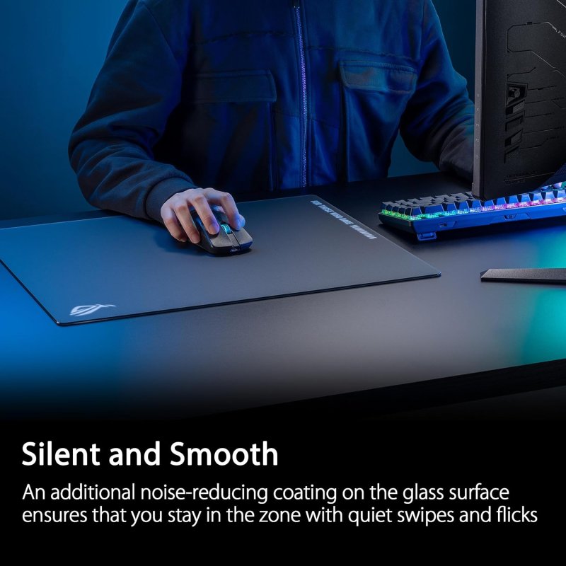 Detalle 1 de Asus ROG Moonstone Ace L Alfombrilla Gaming Negro