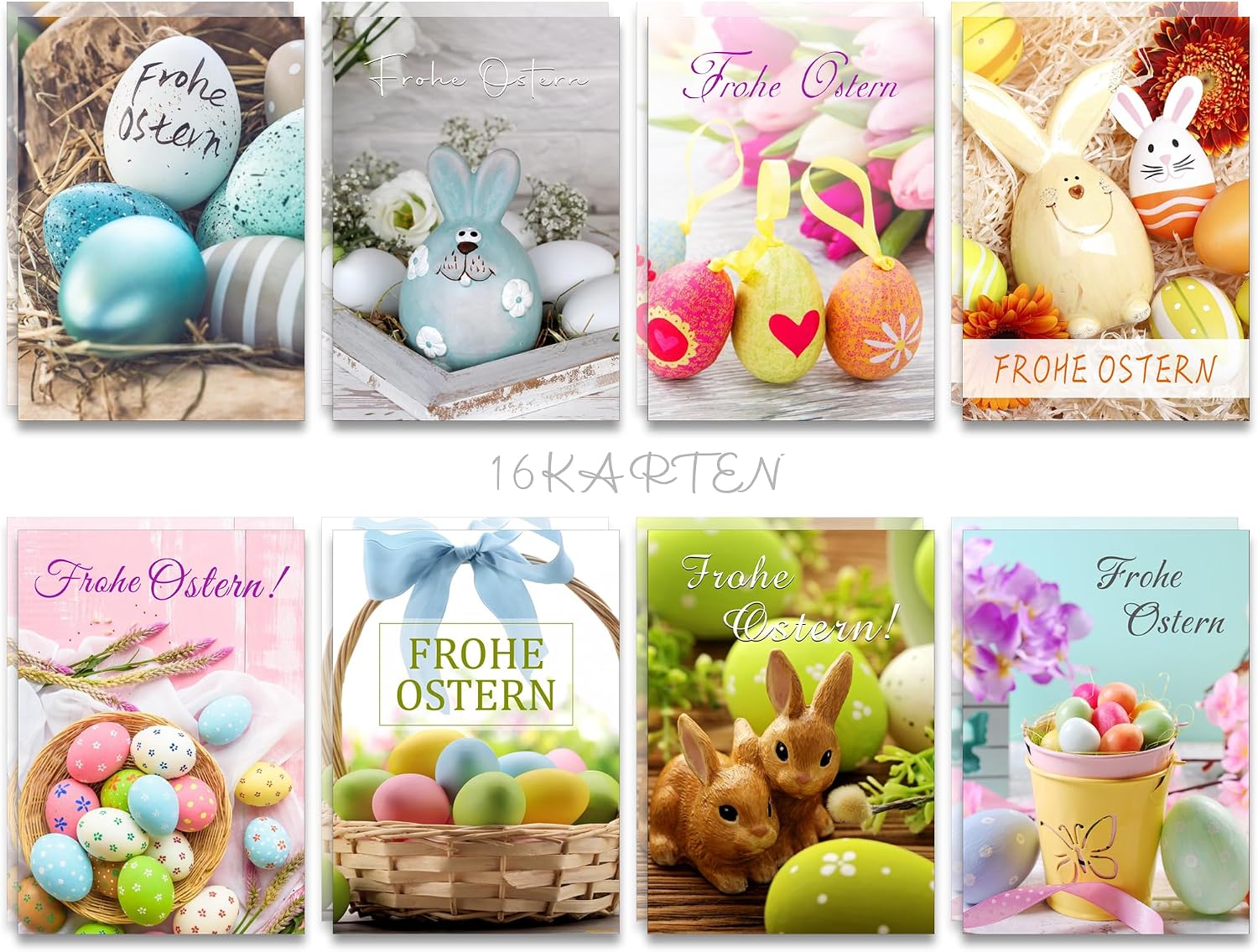 Goldziples Osterkarten Set mit 12 Karten