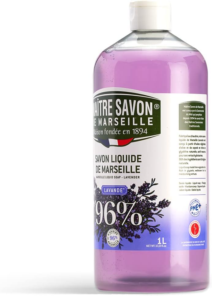 Detalle de Maître Savon de Marseille flytande tvål 1L med lavendeldoft