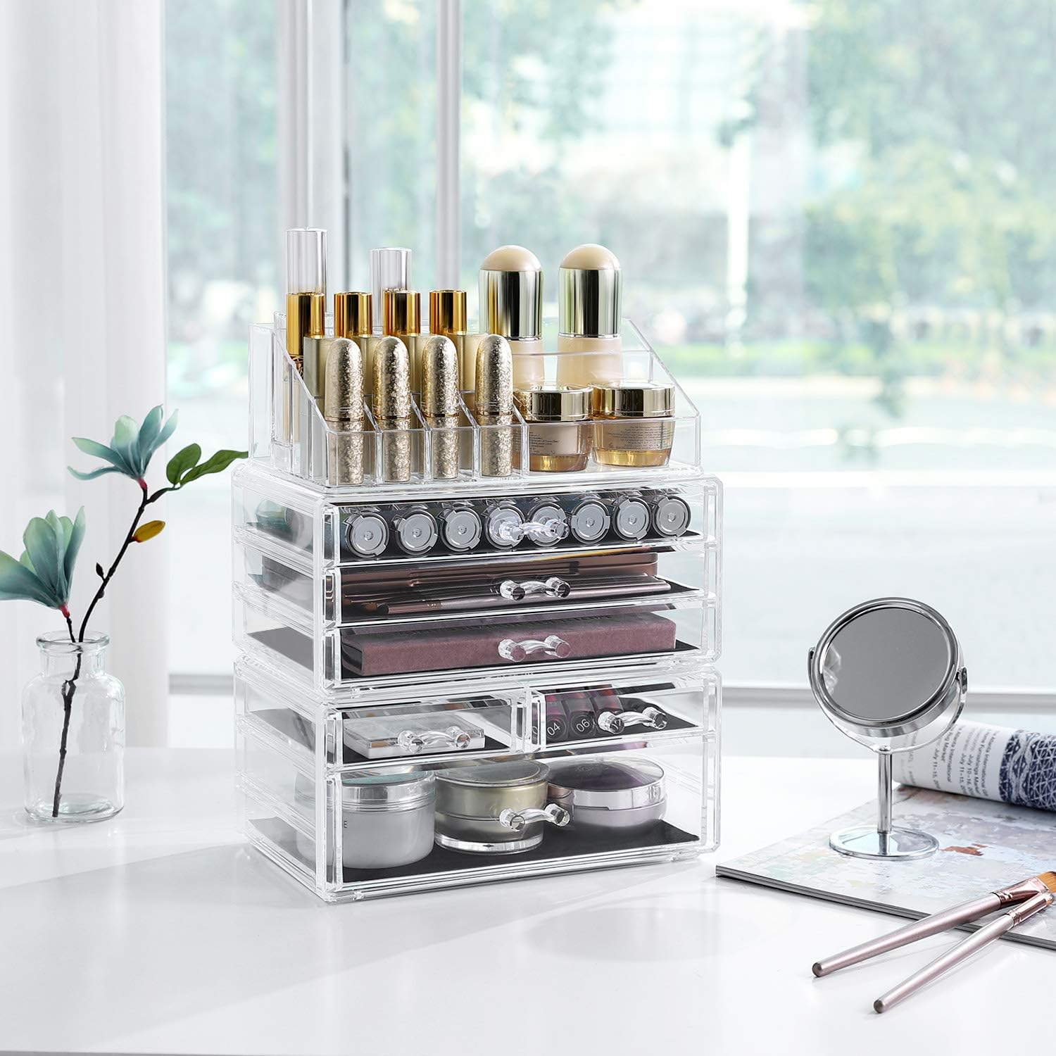Thumbnail 1 de SONGMICS JKA009TP clear acrylic organiser 24cm