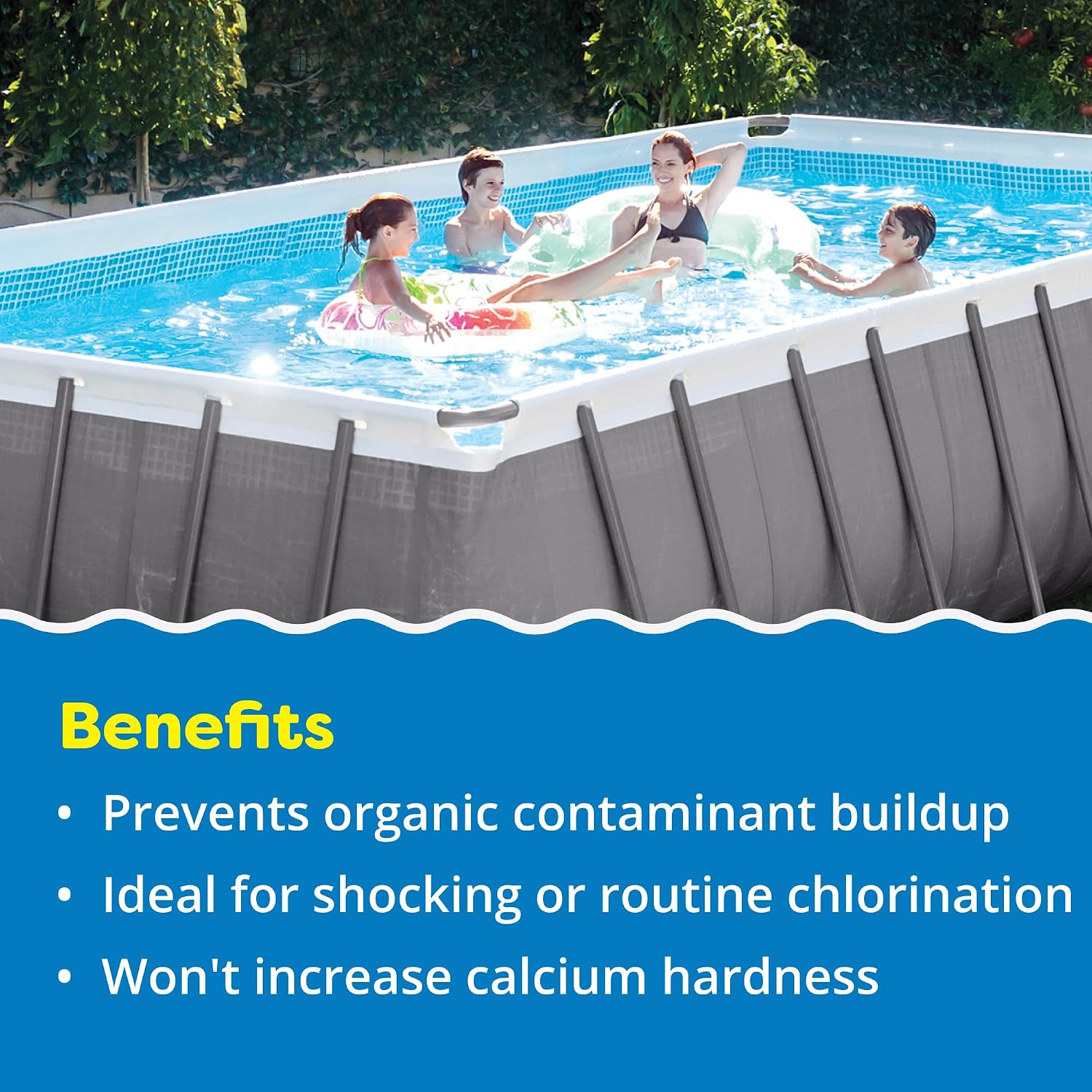Detalle de In The Swim F035010040AE Sodium Dichlor Pool Shock Granules, 10 Pounds, 56% Chlorine