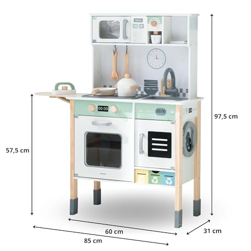 Thumbnail 7 de mamabrum Cocina de Juguete de Madera Montessori: cocinita evolutiva con luces, sonidos y accesorios educativos