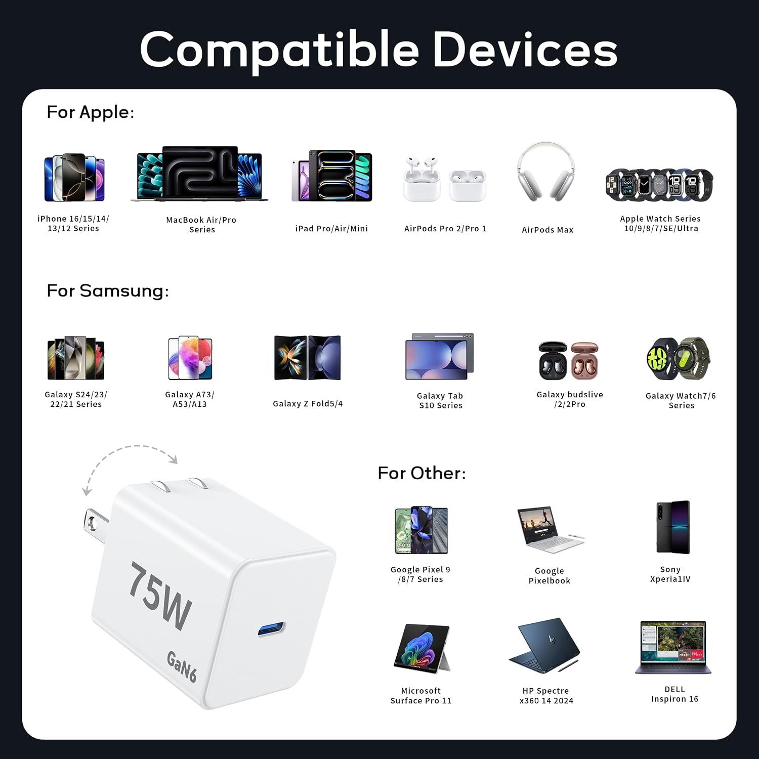 Detalle 2 de 880W USB C Charger Block 8-Port 140W PD Station