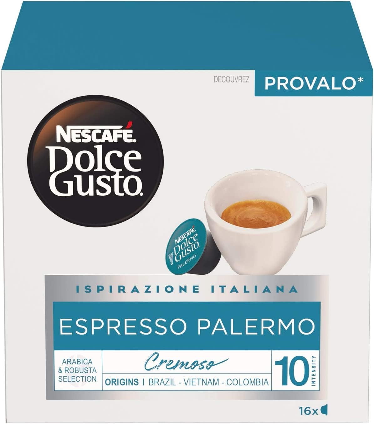 Detalle de NESCAFÉ Dolce Gusto Espresso Palermo Caffè – 96 capsule compatibili, 6 confezioni da 16