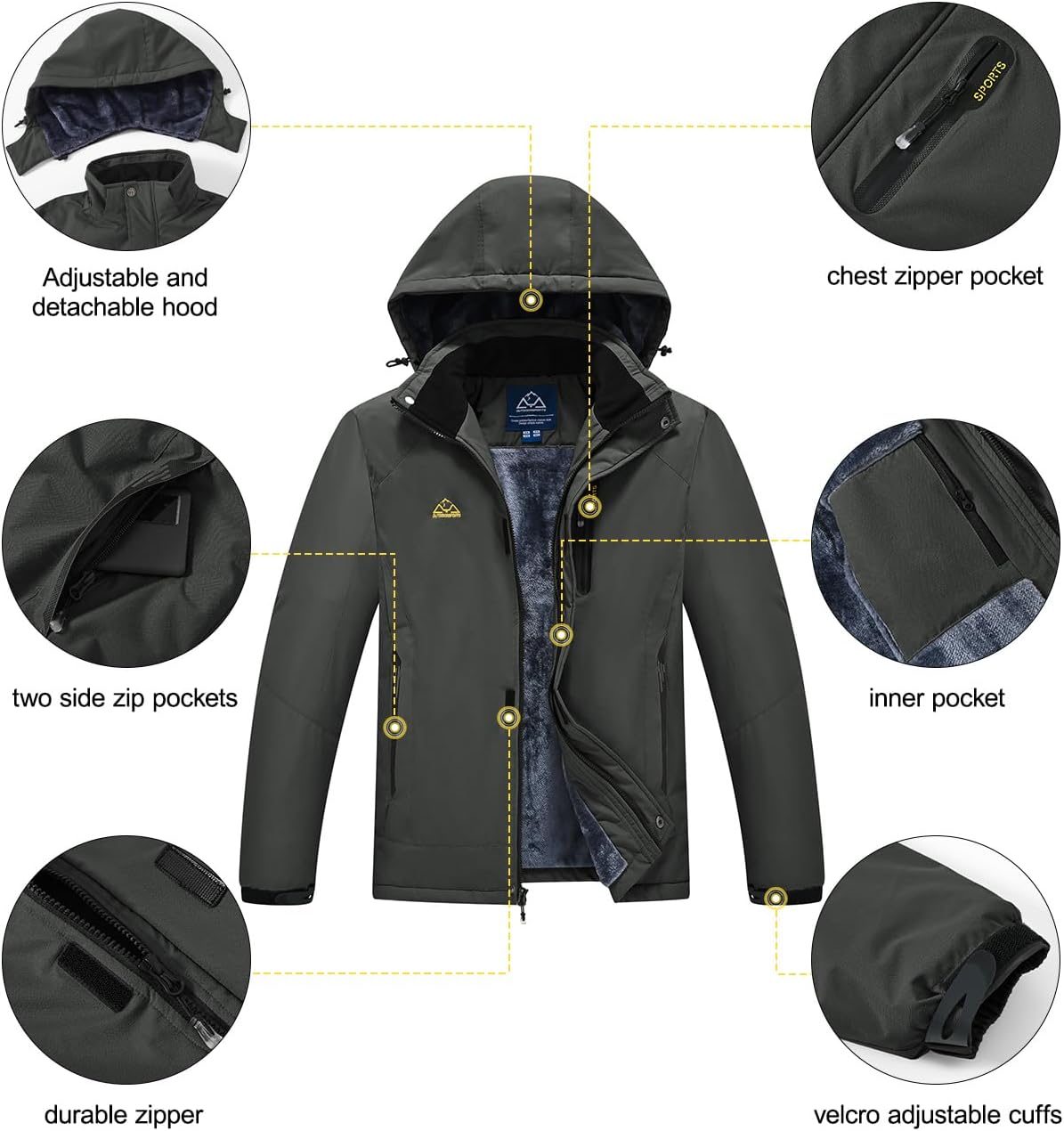 Thumbnail 3 de YSENTO Waterproof Winter Jacket for Men