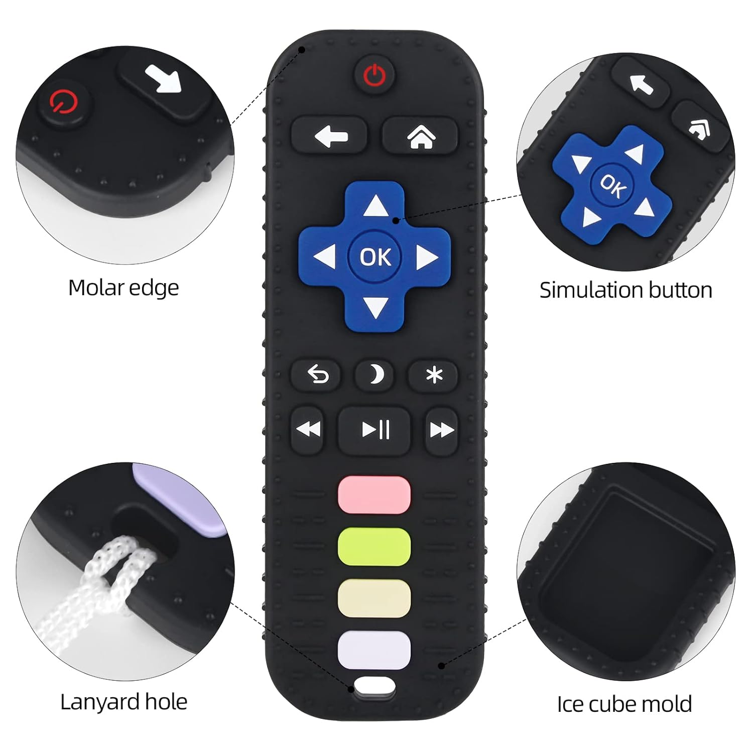 Thumbnail 2 de Chuya Baby Teether Toy TV Remote Shape for 3–24 Months
