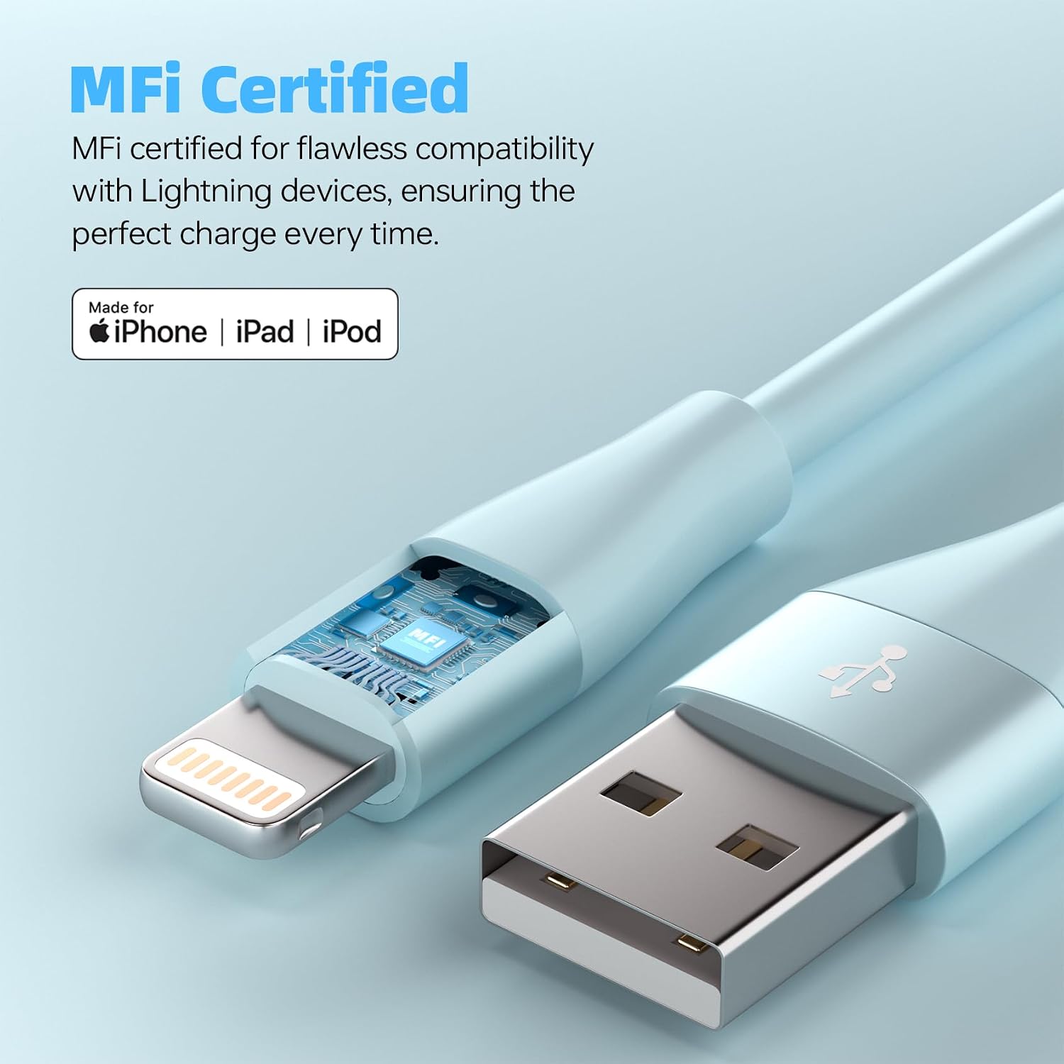 Detalle 2 de Apple iPhone Charger 3-Pack 10 ft Lightning Cable