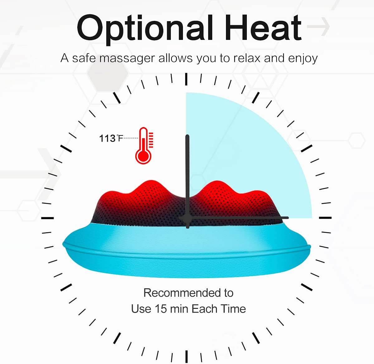 Thumbnail 4 de MOCUISHLE Shiatsu Neck Back Massager Pillow with Heat – deep kneading for neck, back, shoulders and more