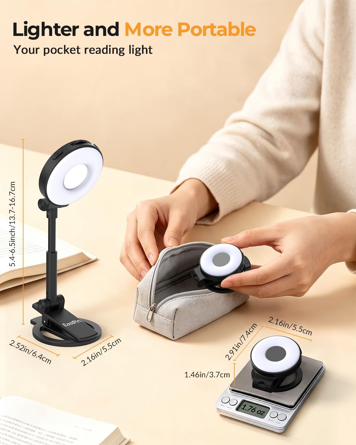 Detalle 2 de Clip-On Book Light with 18 LEDs