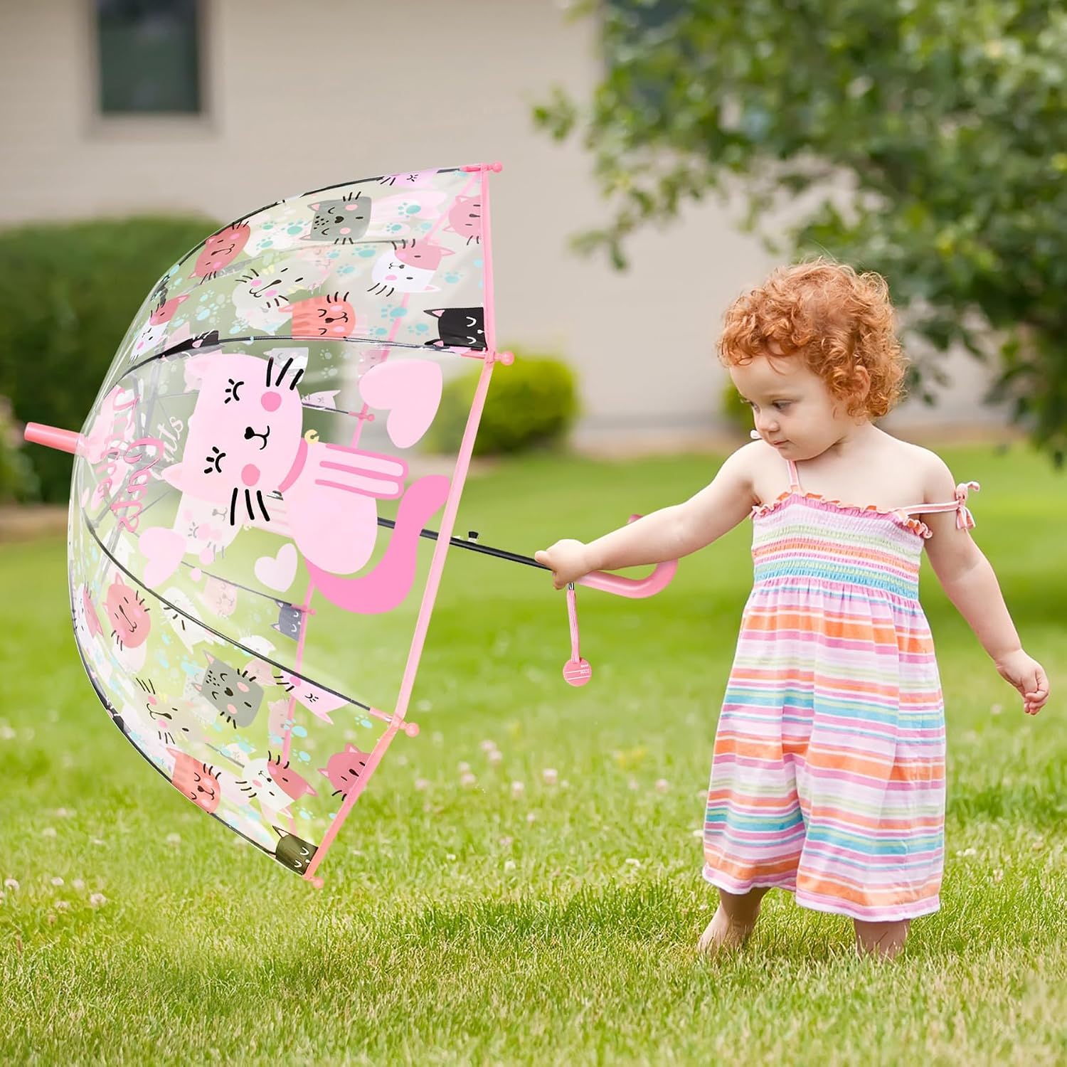 Thumbnail 4 de Kids Clear Bubble Umbrella for Safe Walks
